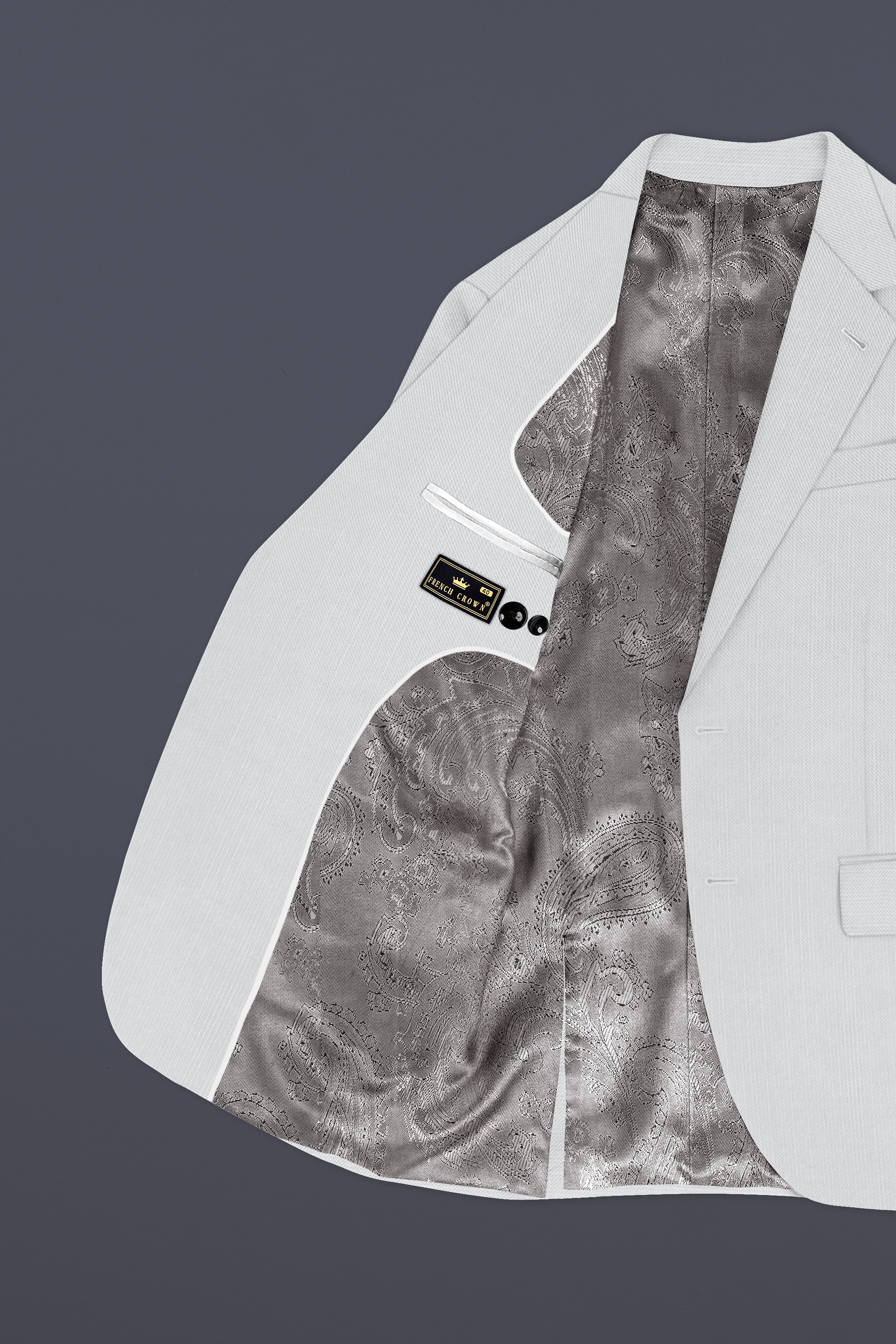 Granite-Alto Gray Solid Wool Rich Single Breasted Slight Stretch Blazer