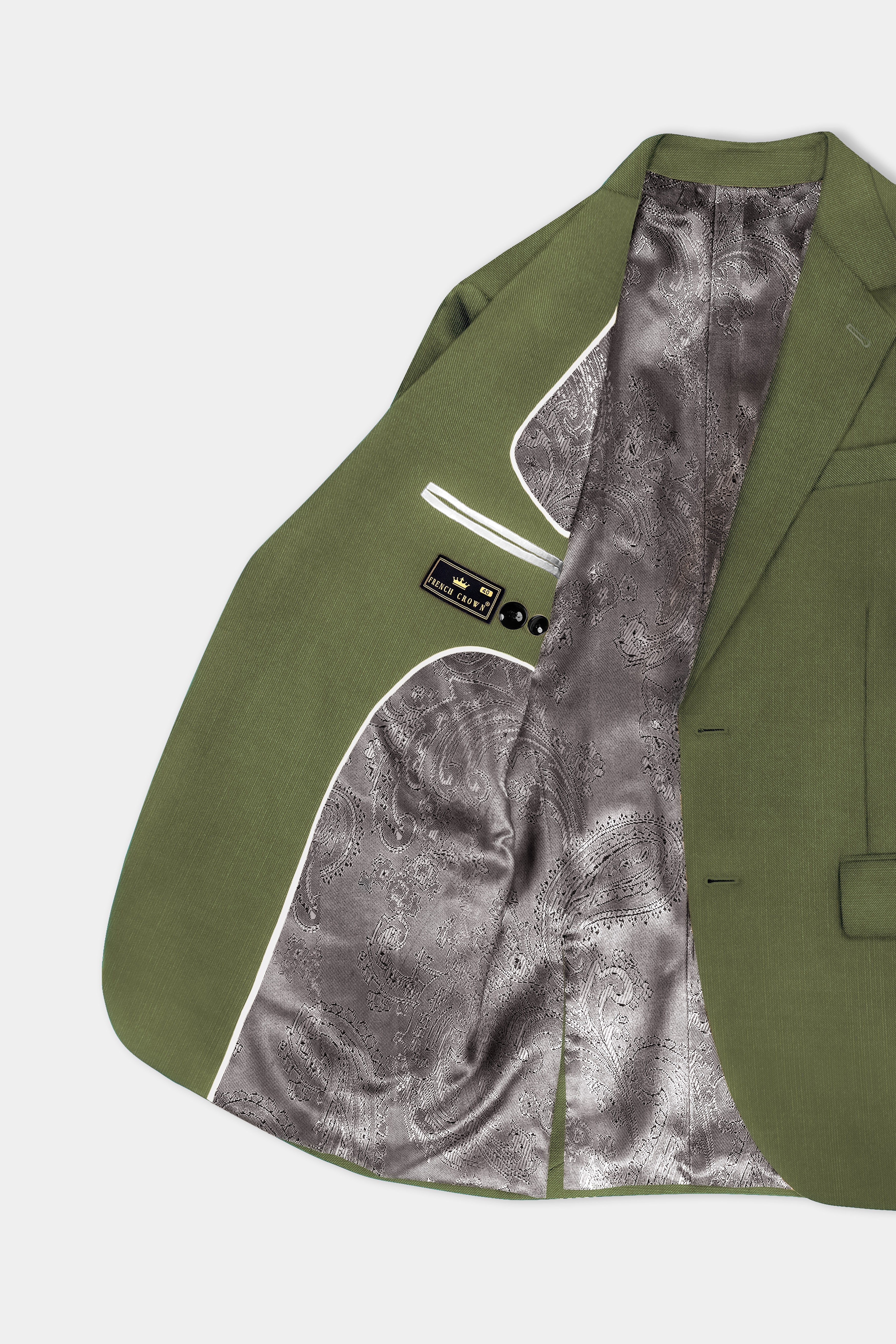 Sentinel-Rifle Green Solid Wool Rich Single Breasted Stretchable traveler Blazer
