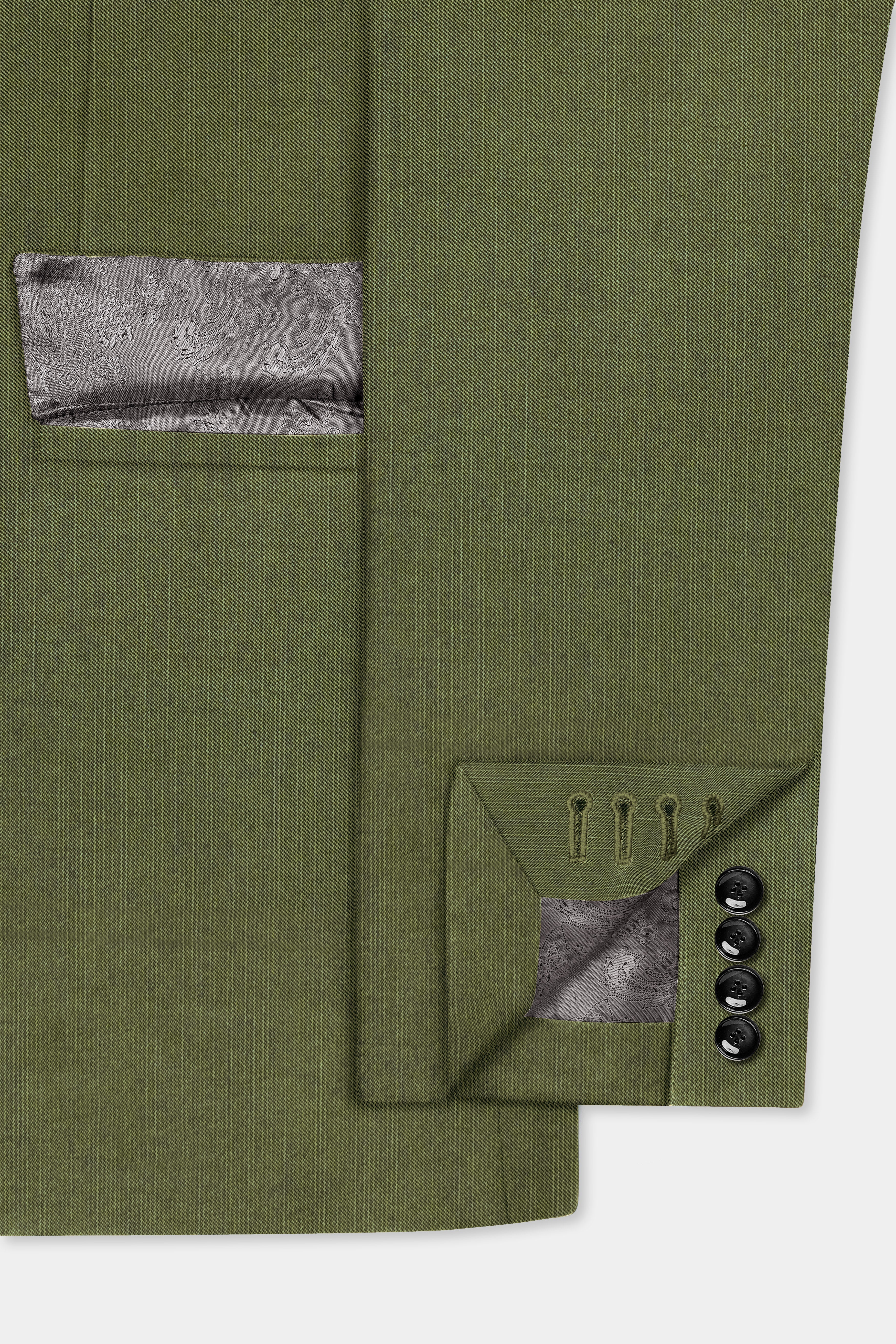 Sentinel-Rifle Green Solid Wool Rich Single Breasted Stretchable traveler Blazer