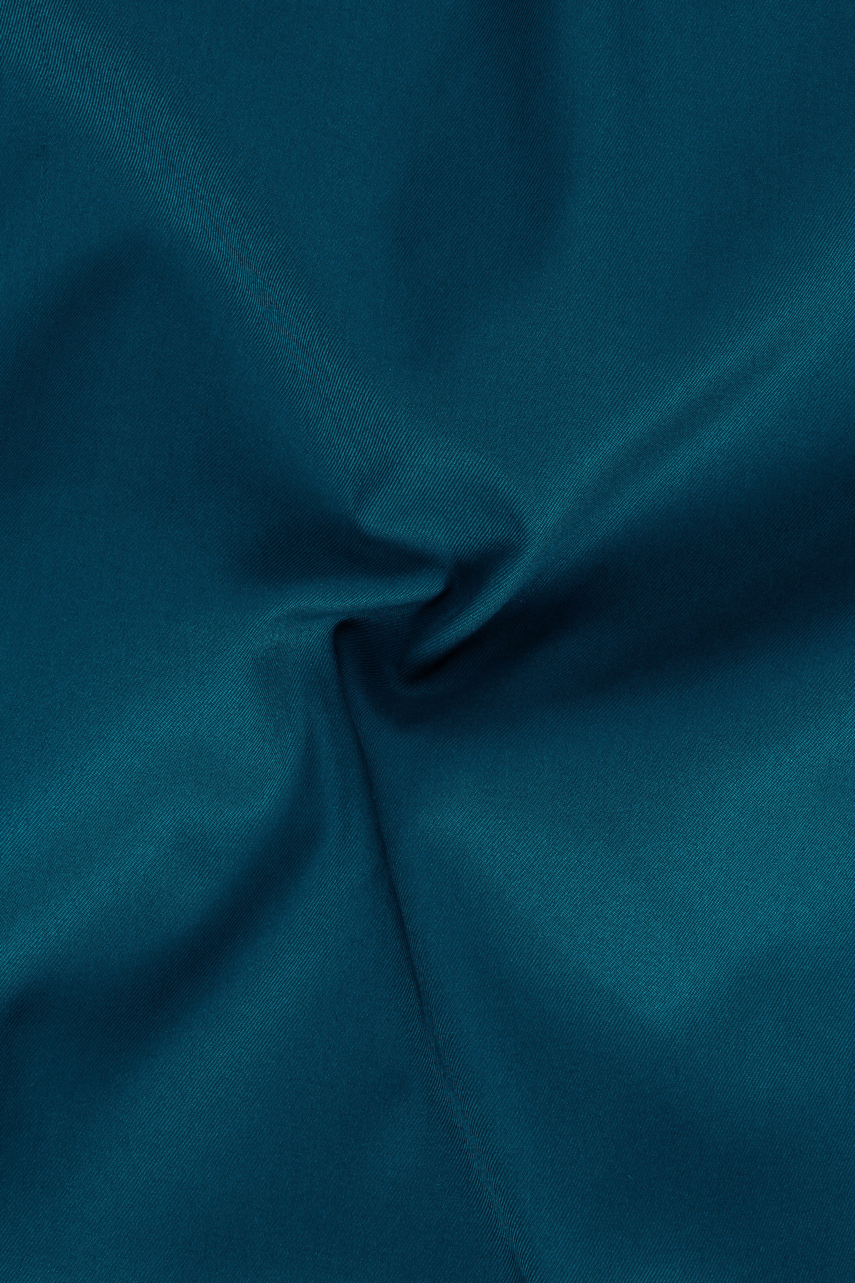 Prussian Blue Solid Wool Rich Tuxedo Stretchable traveler Blazer