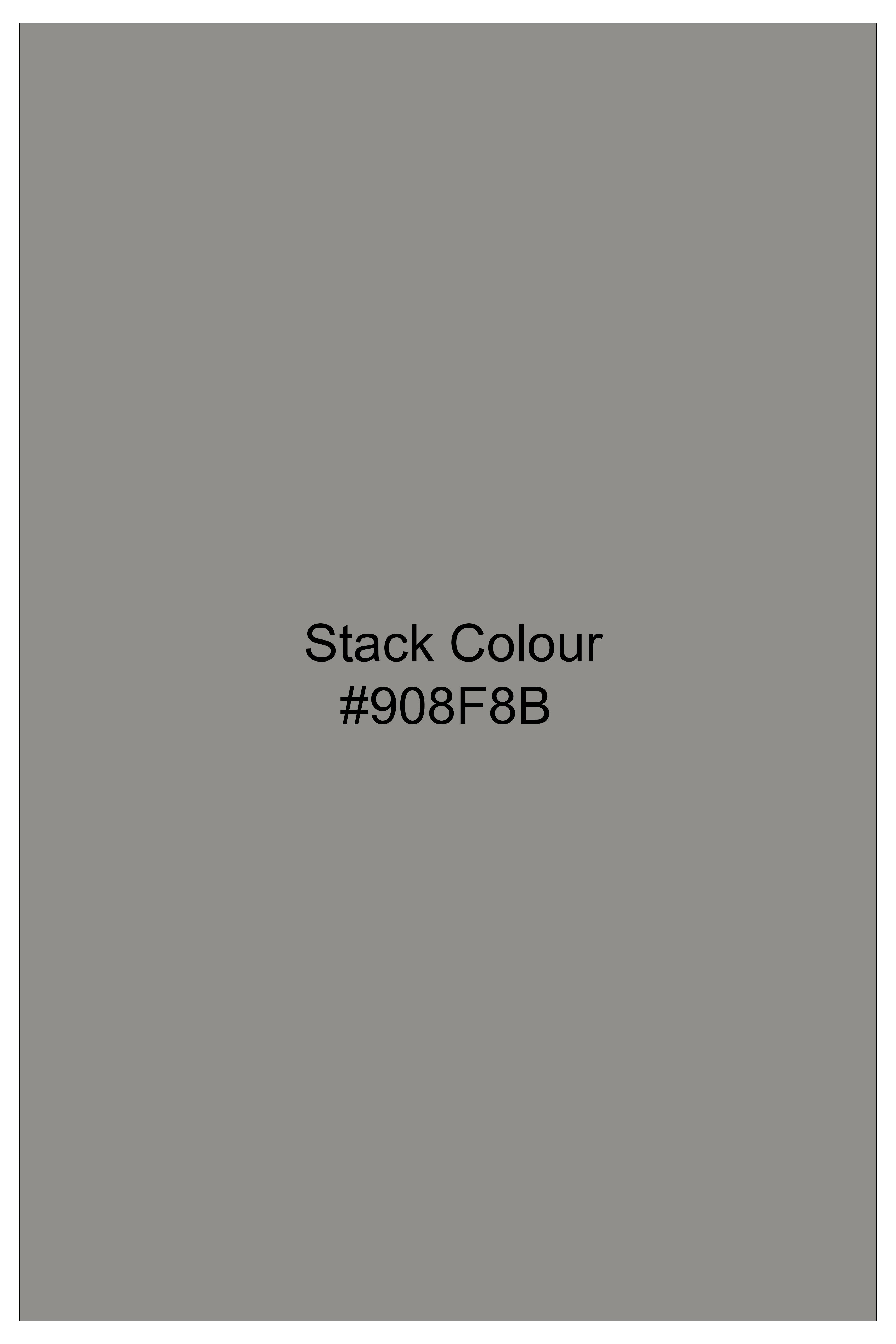Stack Gray Solid Wool Rich Bandhgala Designer Blazer
