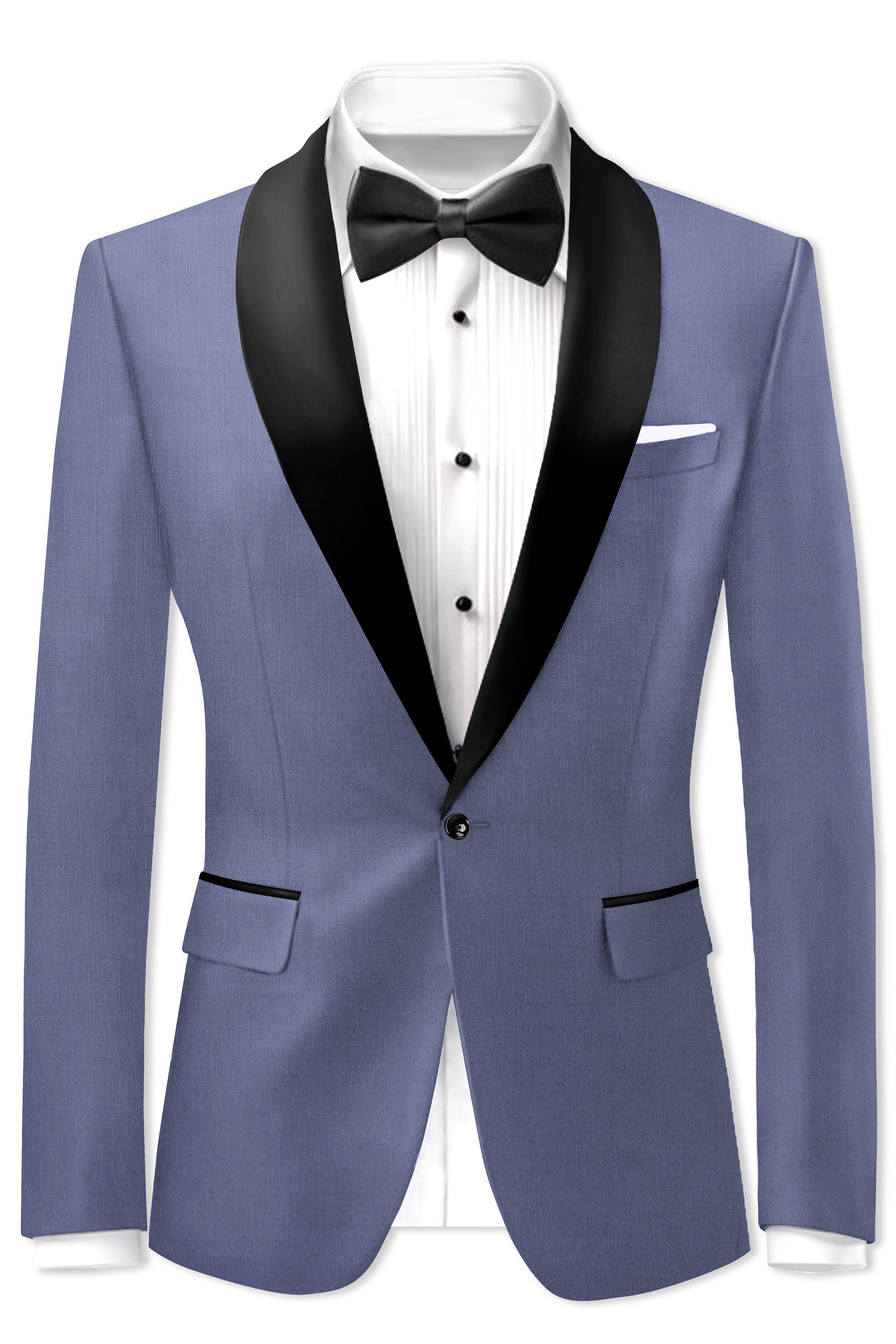 Zenith-Comet Gray Wool Rich Tuxedo Slight Stretch Blazer