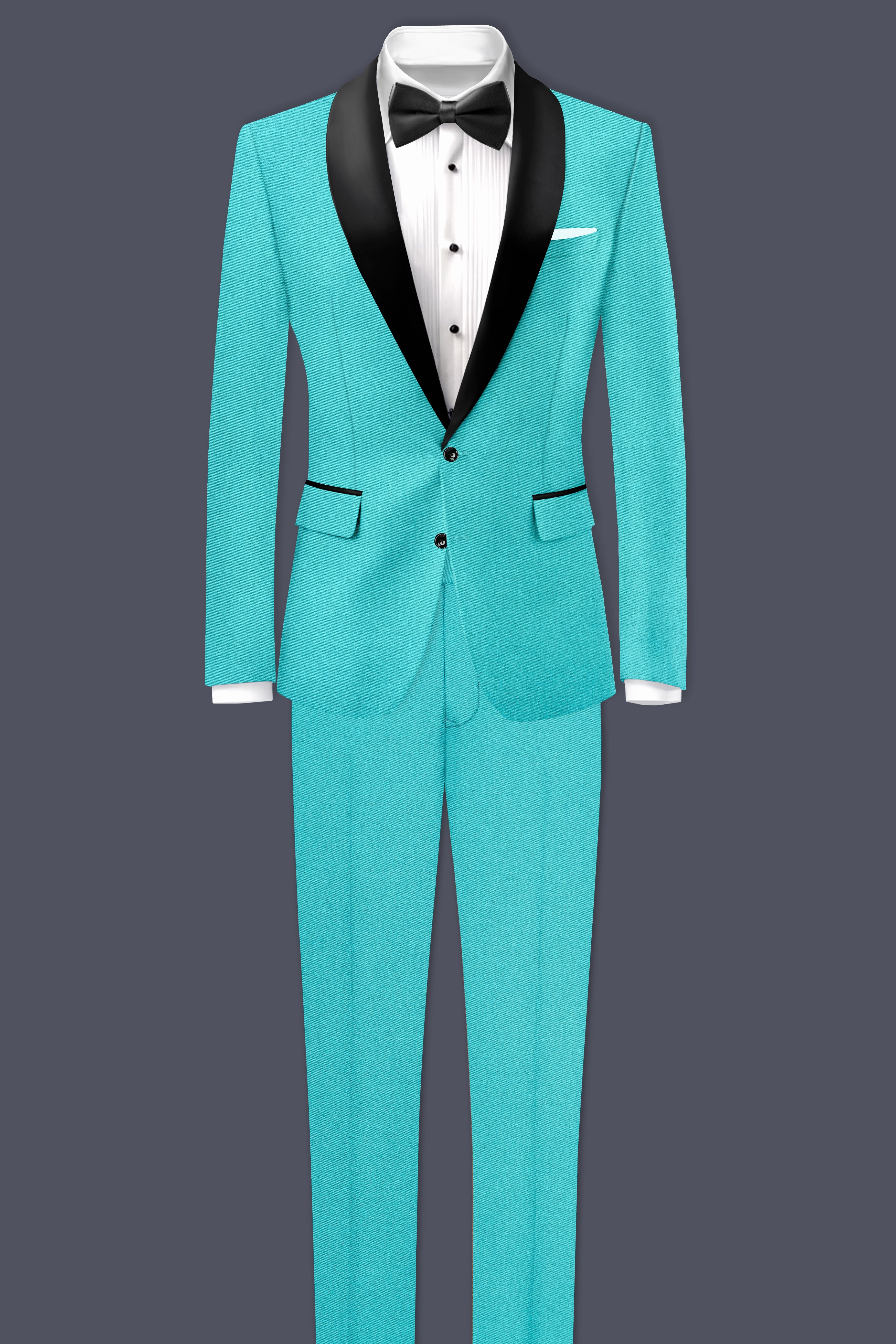 Aegir-Viking Blue Wool Rich Tuxedo Stretchable Traveler Blazer