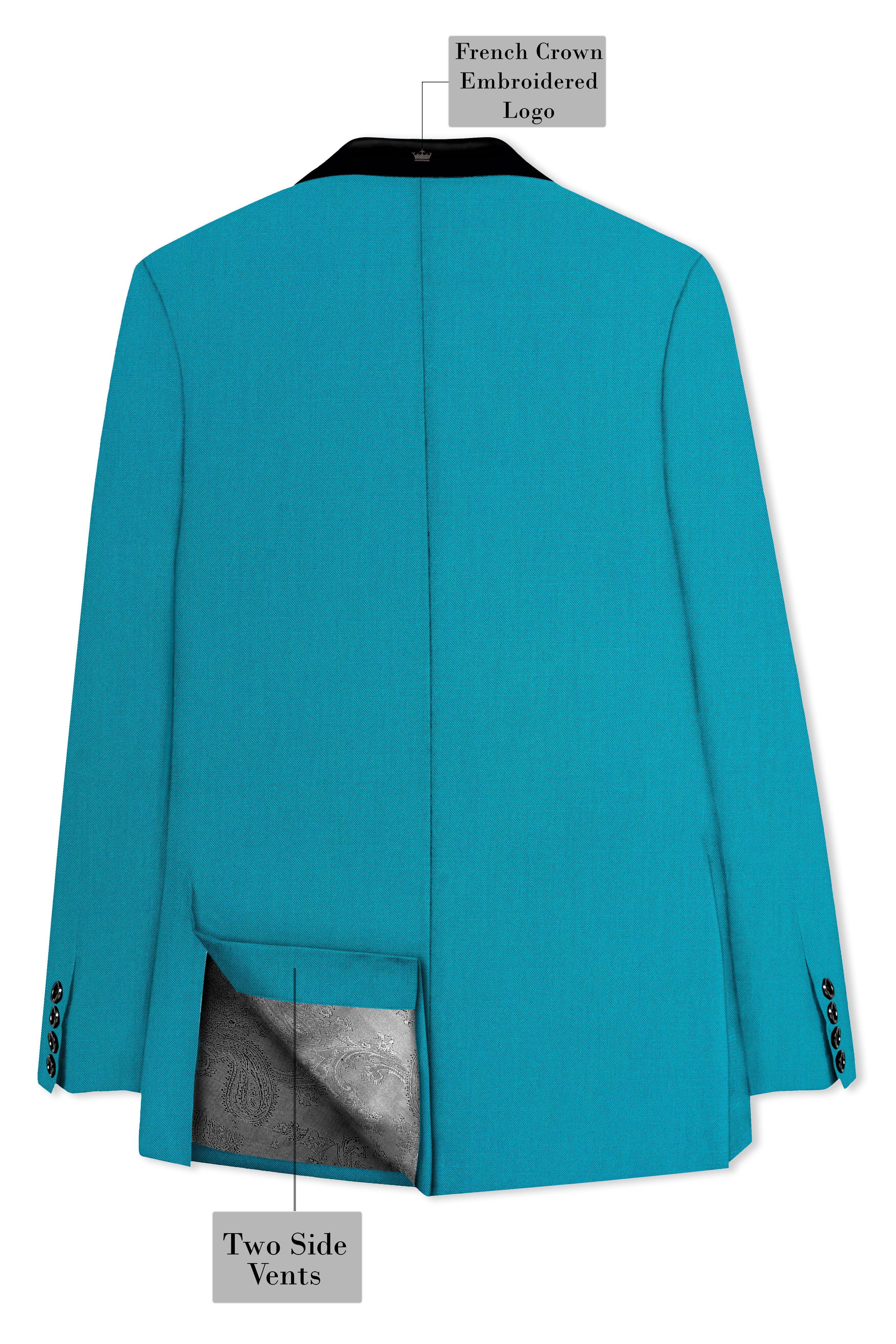 Zephirsurfie Green Wool Rich Tuxedo Stretchable Traveler Blazer