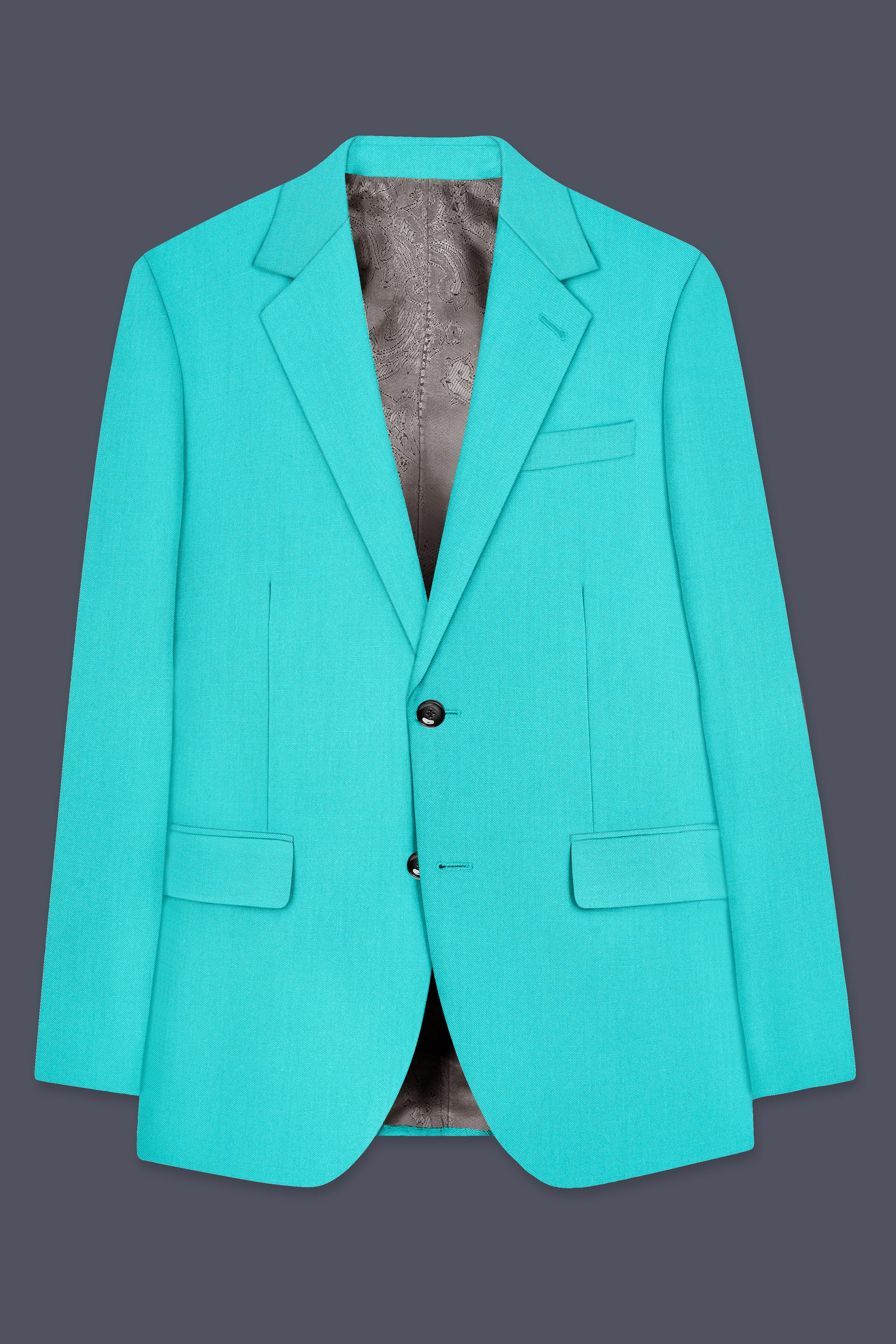 Aegir-Viking Blue Wool Rich Single Breasted Stretchable Traveler Blazer