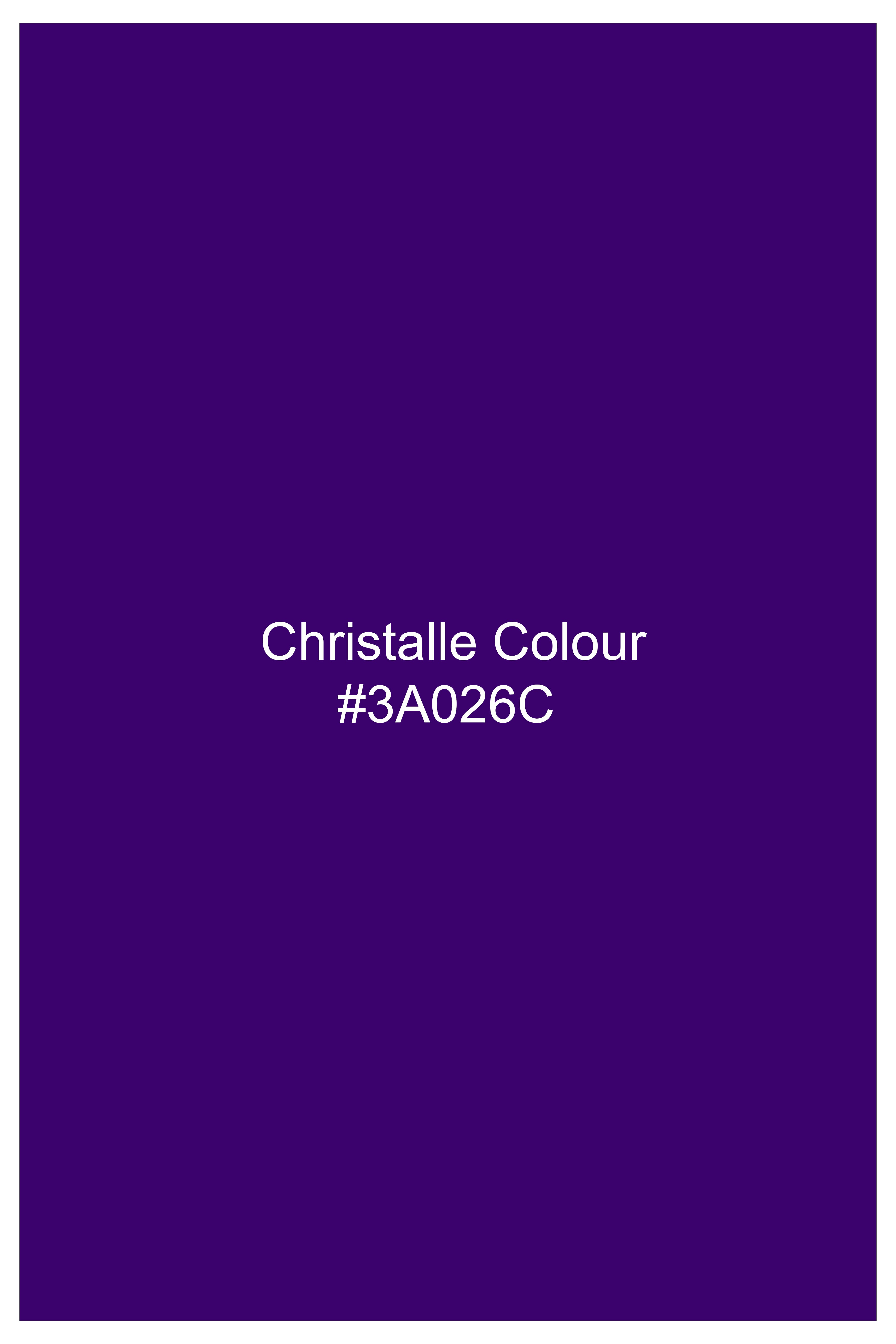 Purvion-Christalle Purple Velvet Peak Lapel Tuxedo Blazer