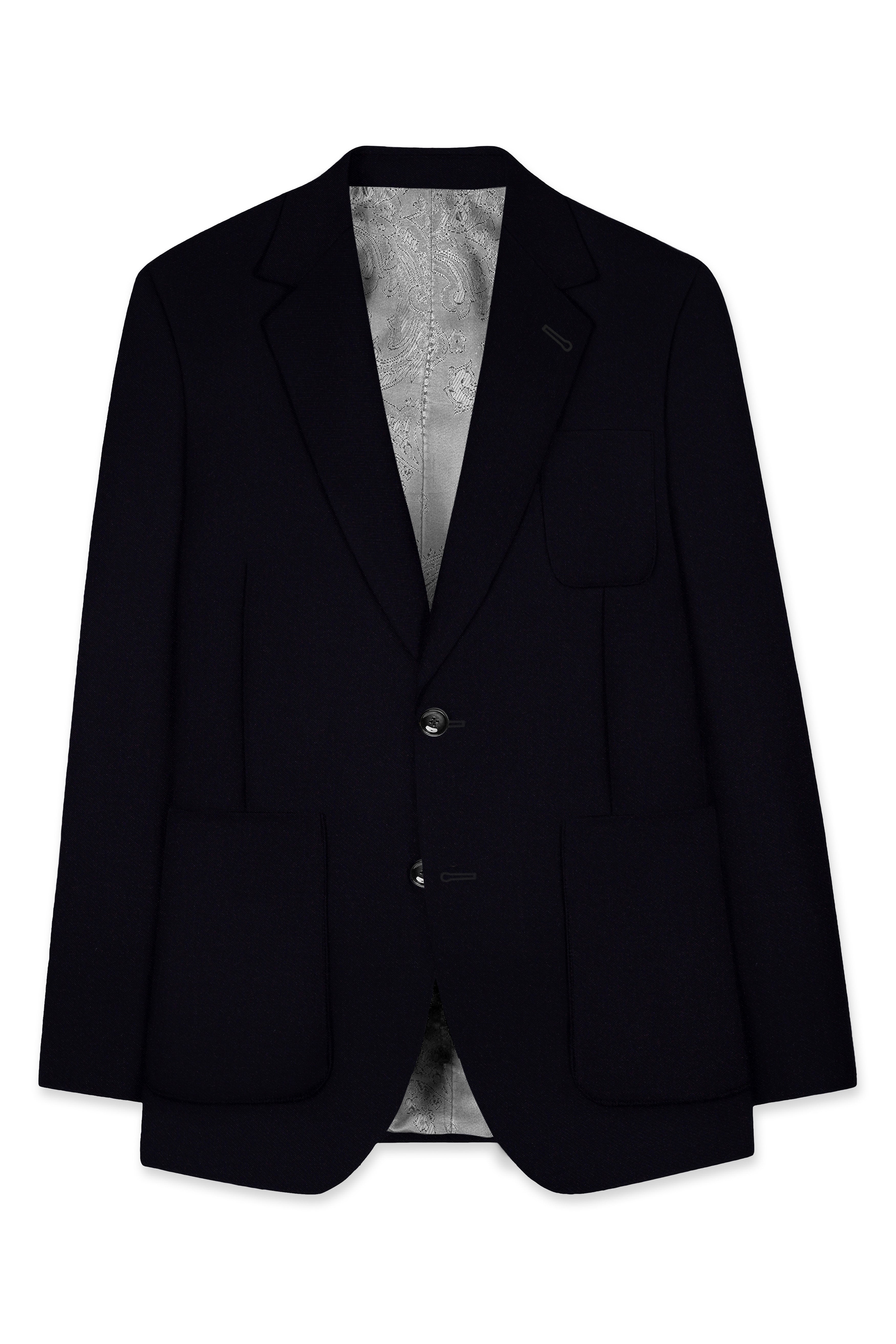 Noctivell-Jaguar Black Premium Cotton Single Breasted Sports Blazer