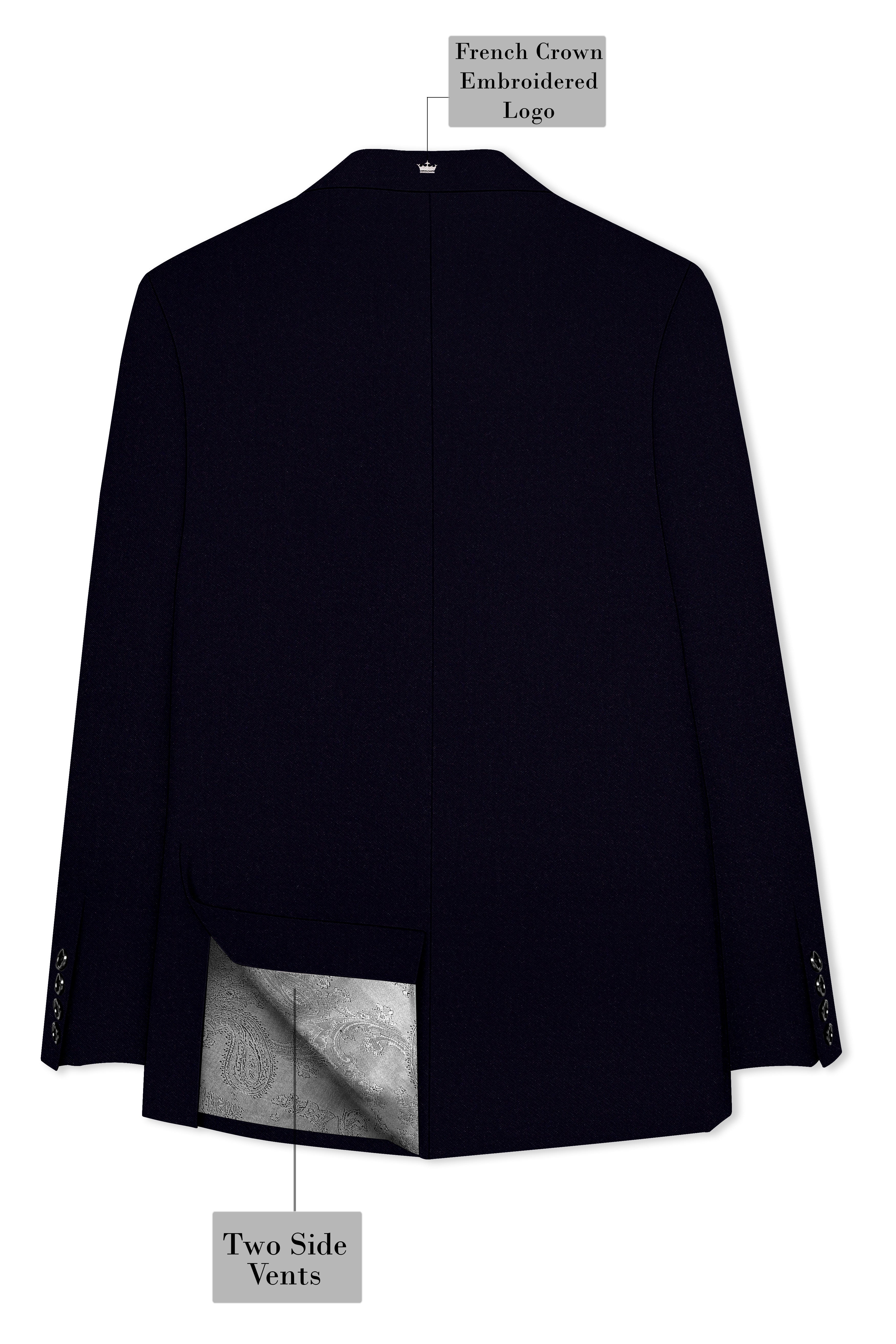 Noctivell-Jaguar Black Premium Cotton Single Breasted Sports Blazer