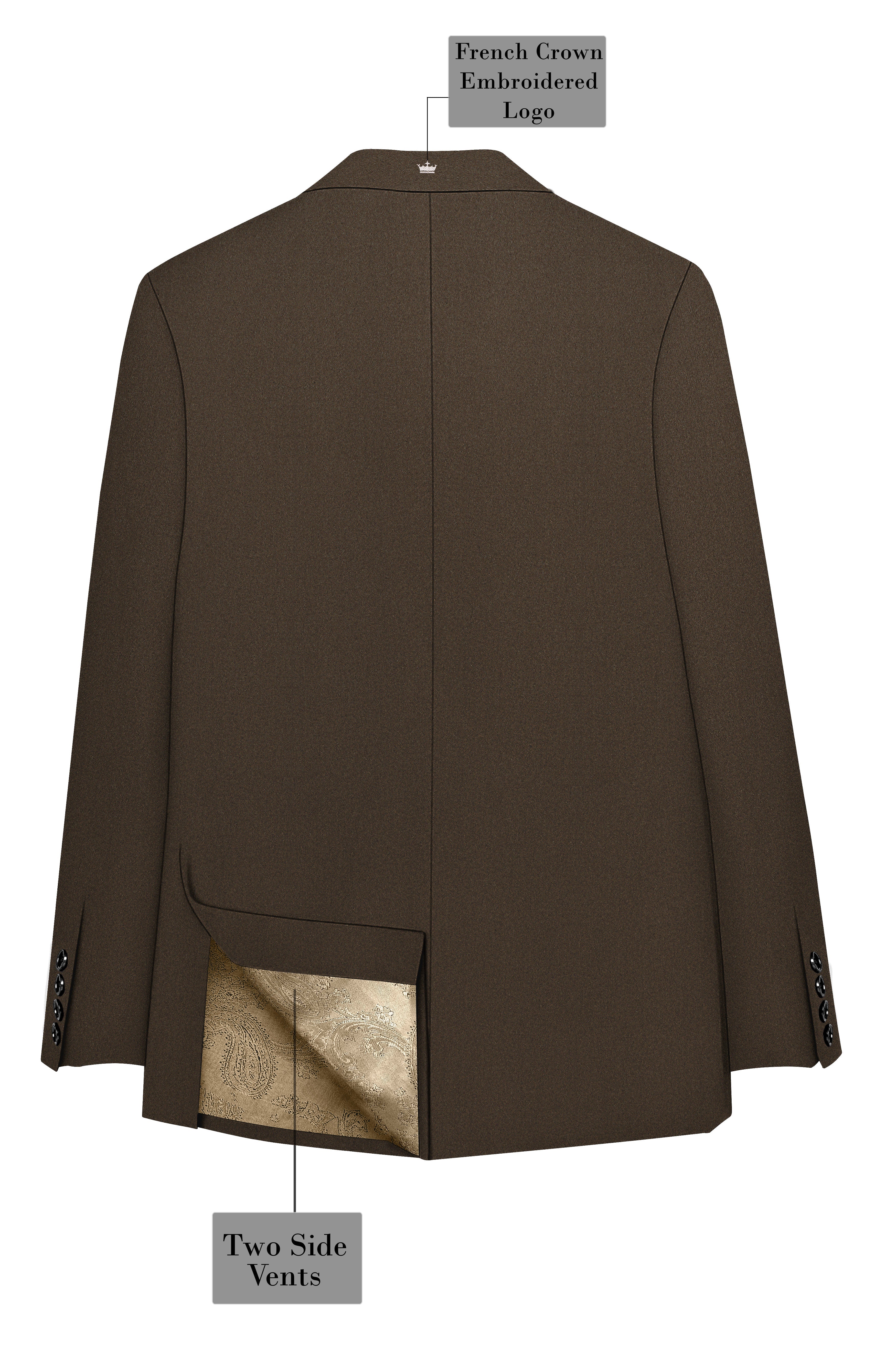 Jagvire-Birch Brown Premium Cotton Single Breasted Sports Blazer