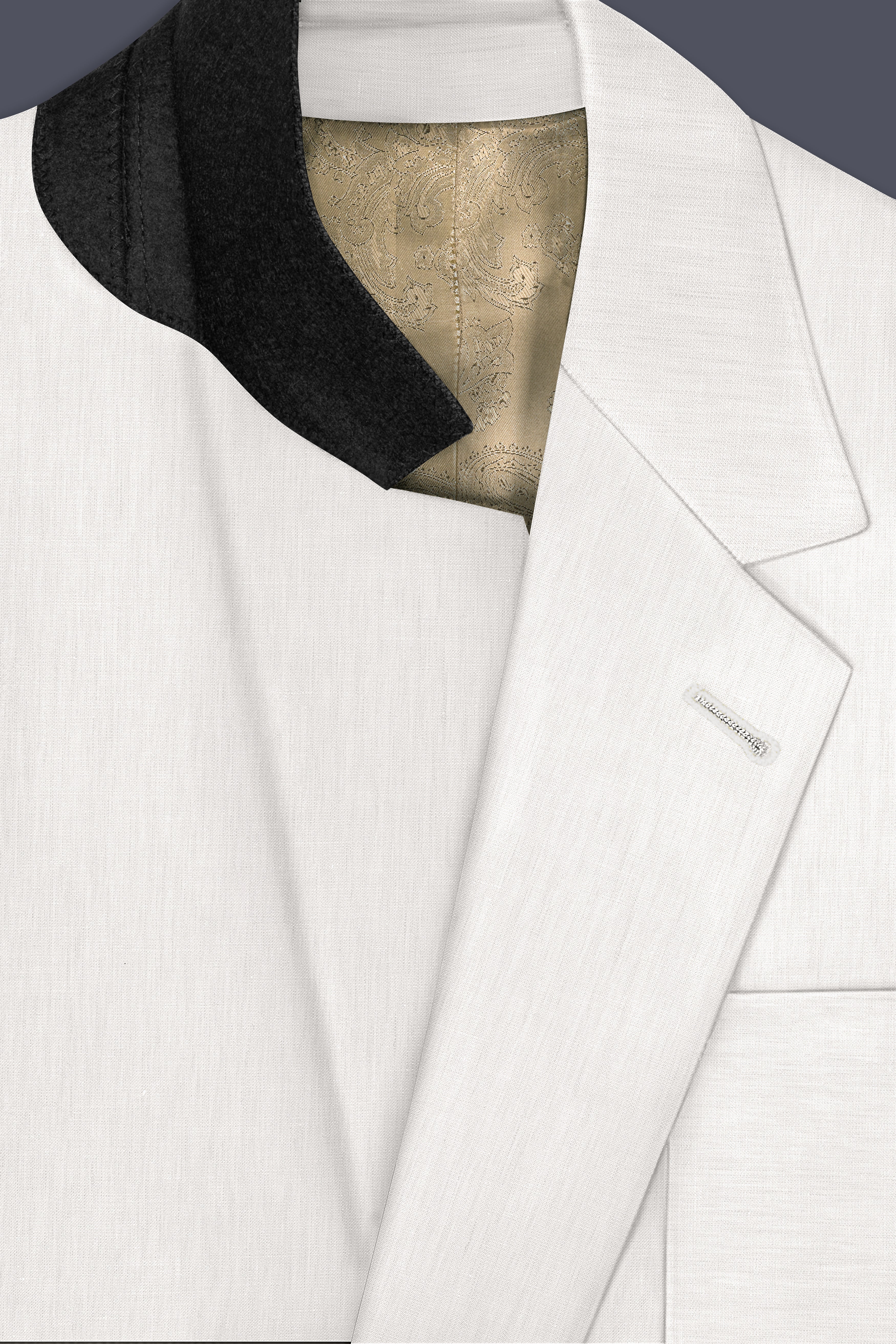 Ivovira-Amour Cream Premium Cotton Single Breasted Sports Blazer