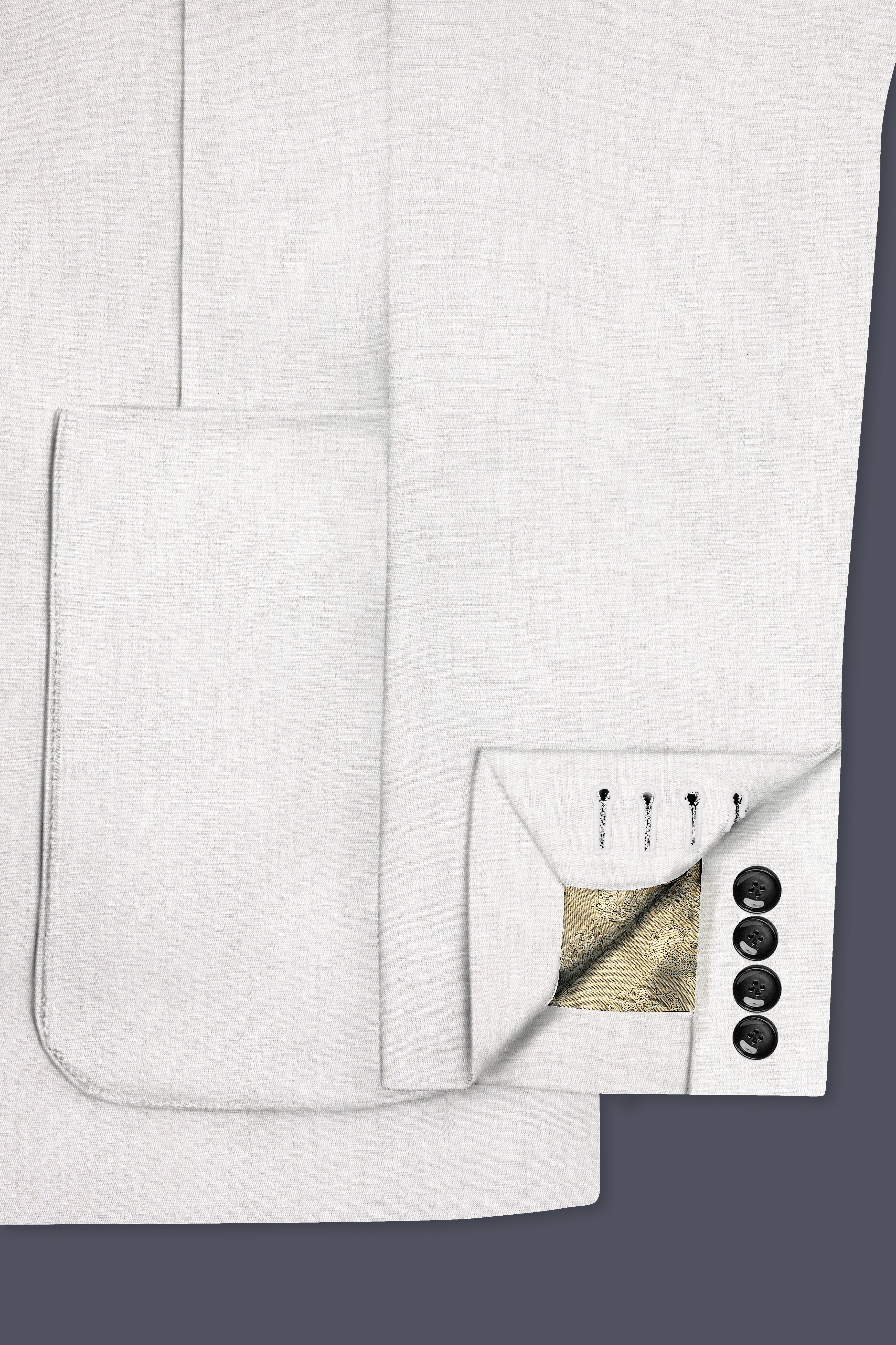 Ivovira-Amour Cream Premium Cotton Single Breasted Sports Blazer
