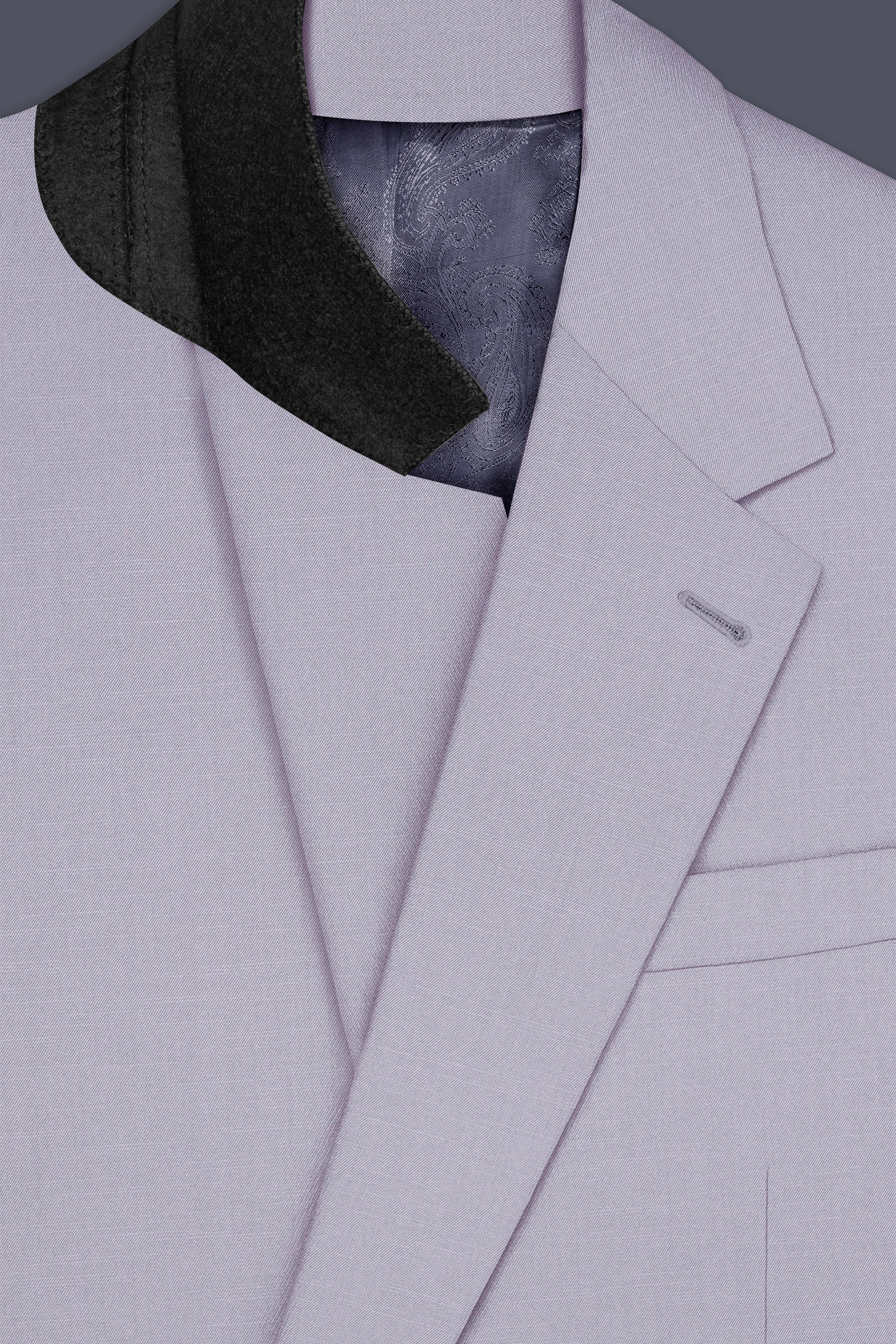 Mistivell-Mountain Mist Gray Wool Rich Single Breasted Stretchable traveler Blazer