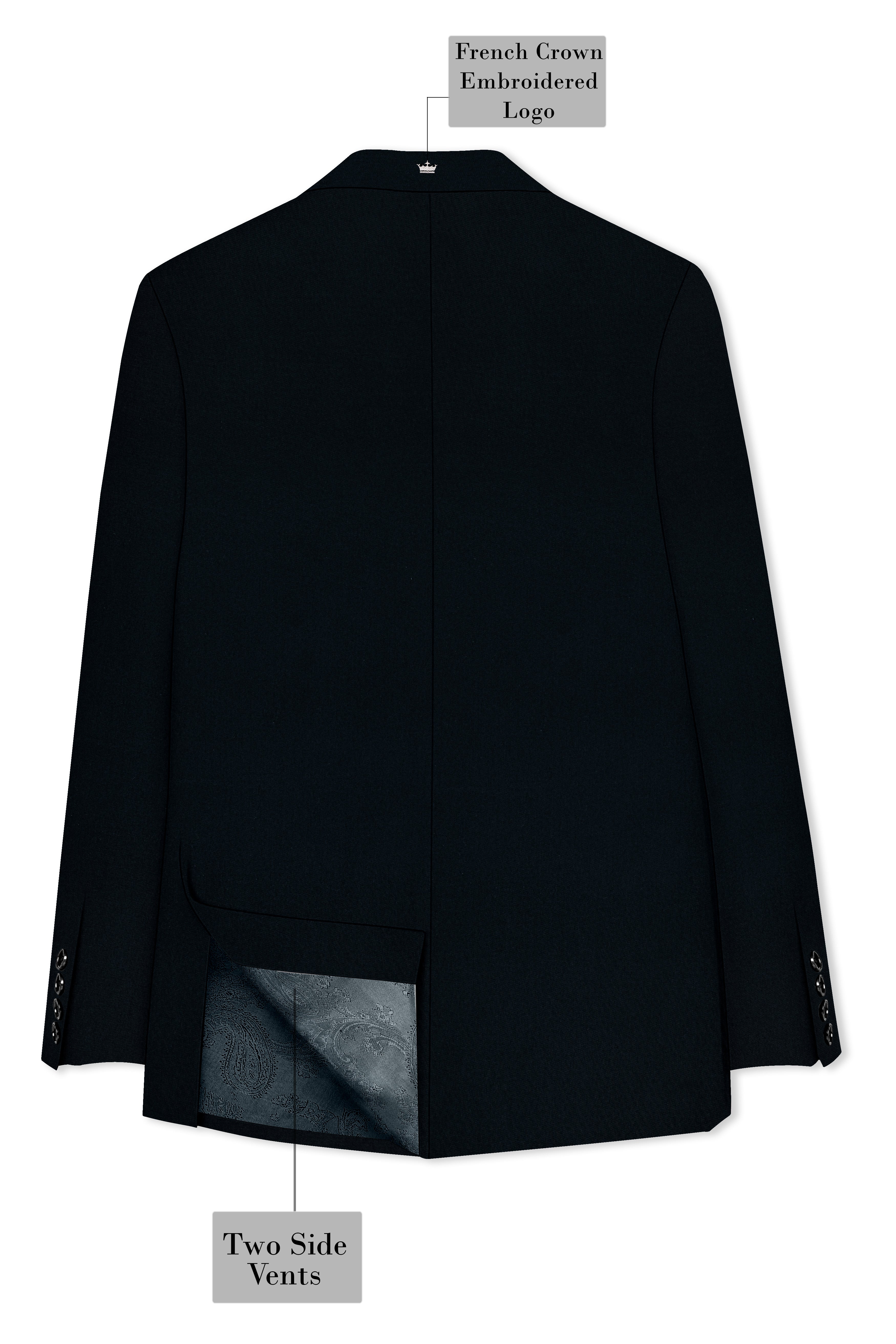 Premivell-Bunker Blue Premium Cotton Single Breasted Sports Blazer