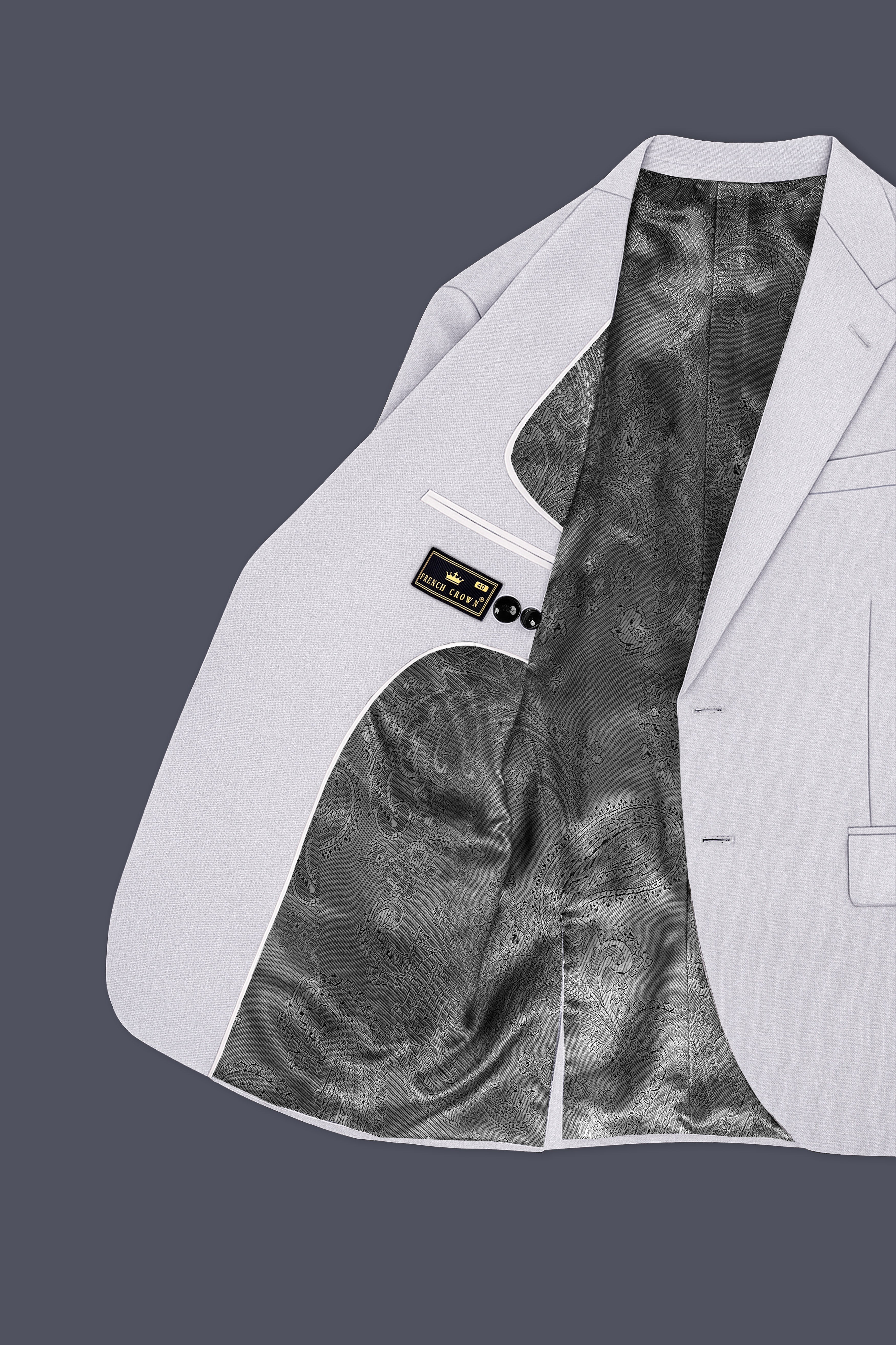 Aristo-Alto Gray Luxurious Linen Single Breasted Stretchable traveler Blazer