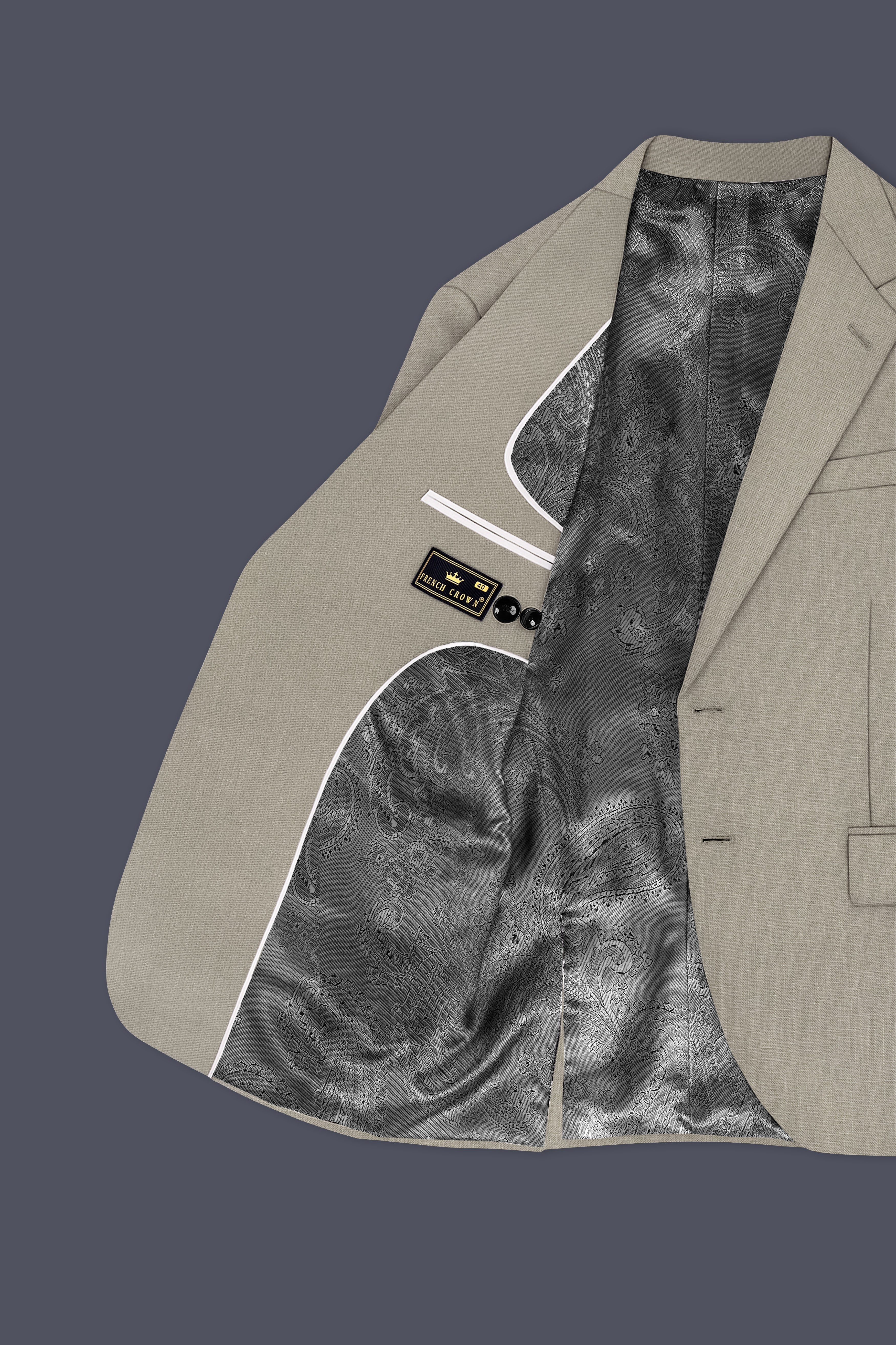 Grevino-Pablo Green Luxurious Linen Single Breasted Stretchable traveler Blazer