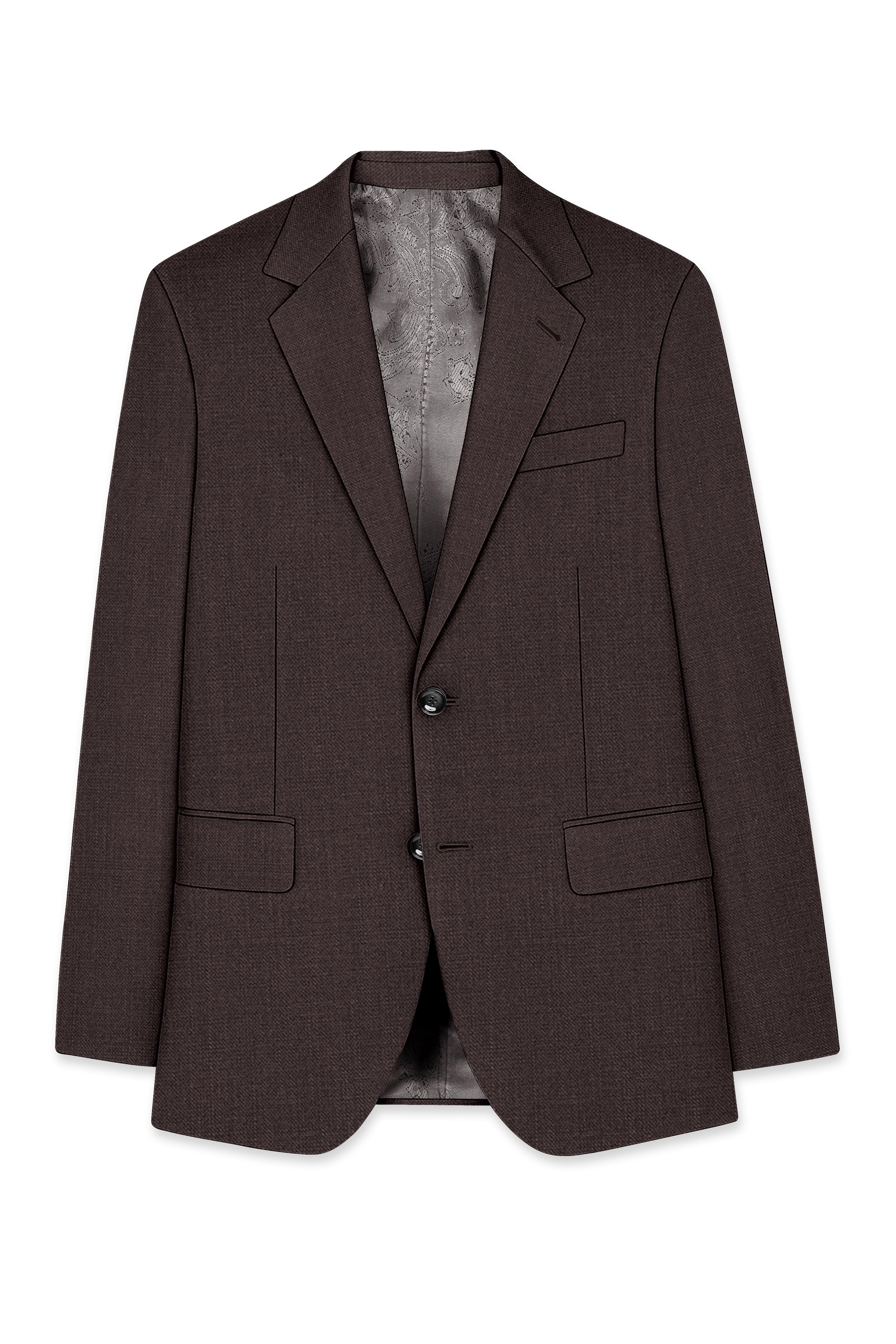 Terrivo-Zeus Brown Luxurious Linen Single Breasted Stretchable traveler Blazer