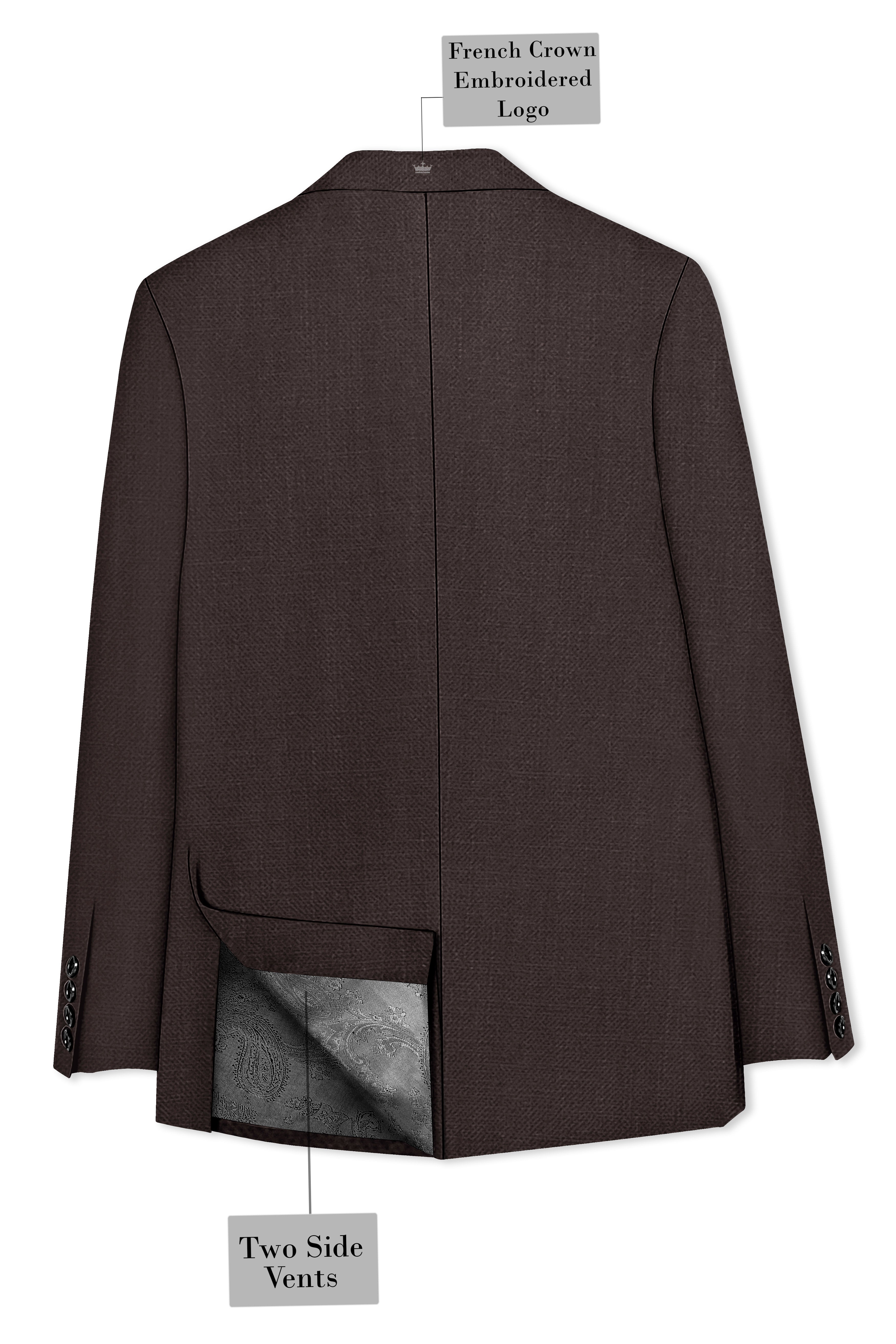 Terrivo-Zeus Brown Luxurious Linen Single Breasted Stretchable traveler Blazer