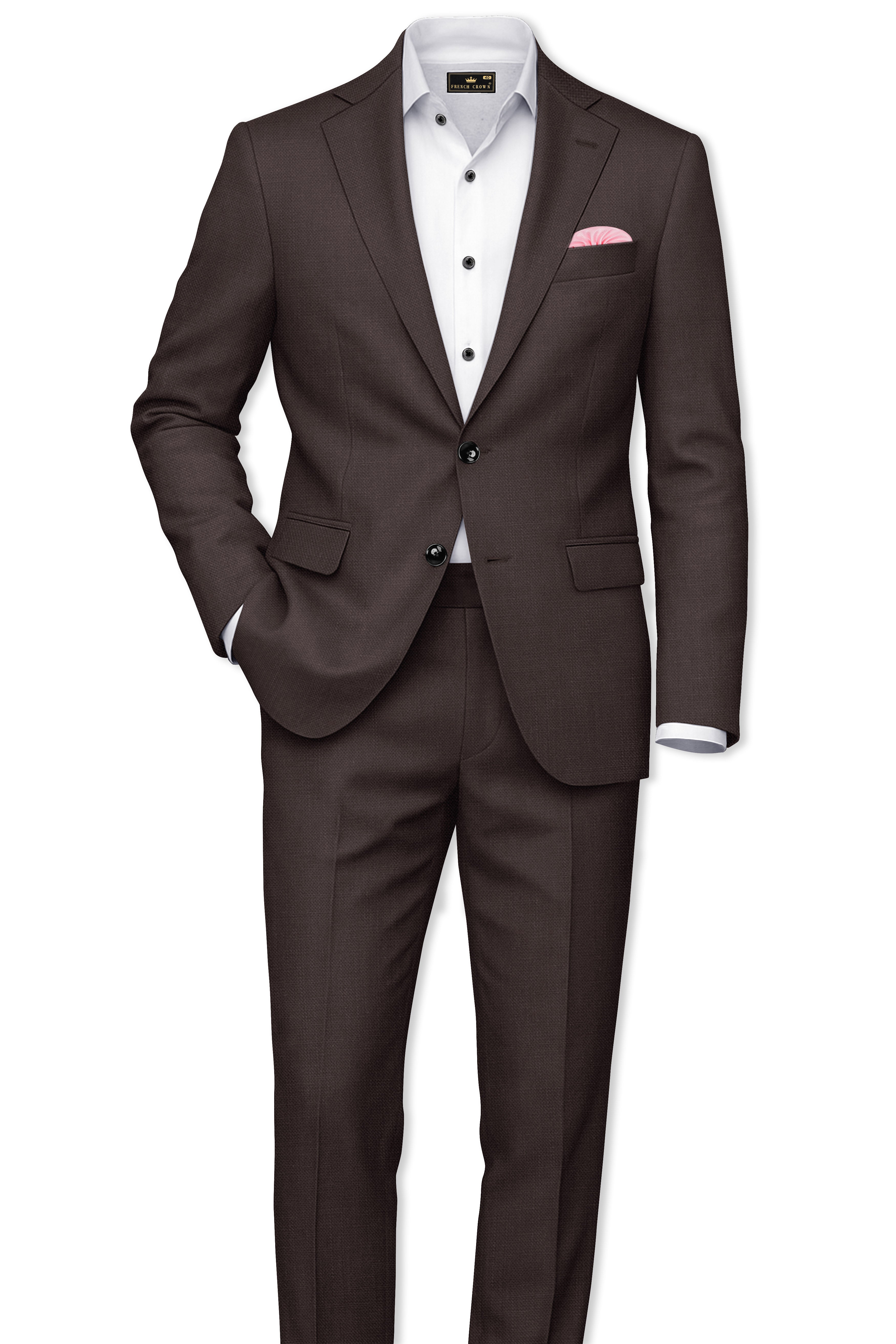 Terrivo-Zeus Brown Luxurious Linen Single Breasted Stretchable traveler Blazer