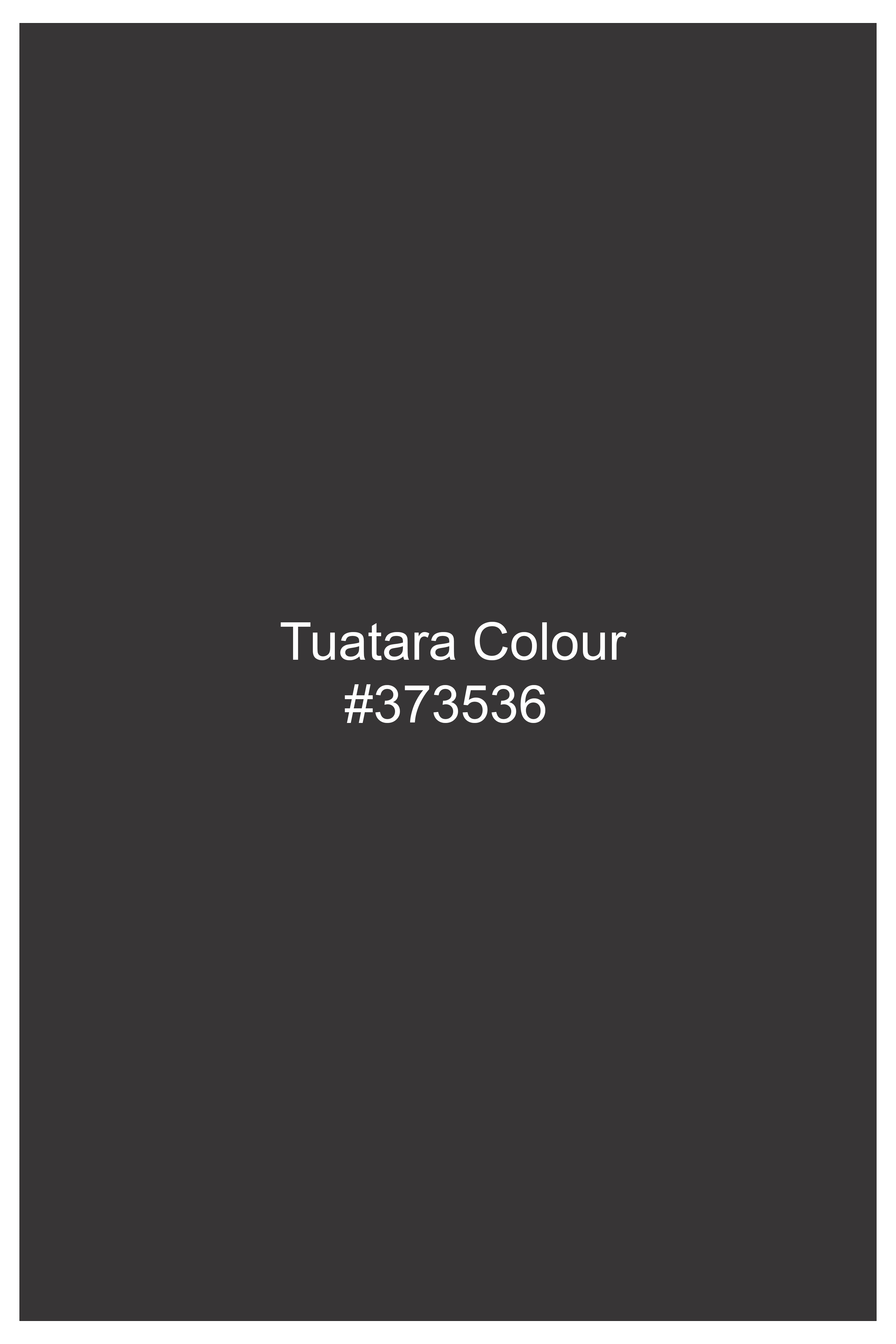 Cinerro-Tuatara Gray Wool Rich houndstooth Textured Single Breasted Blazer