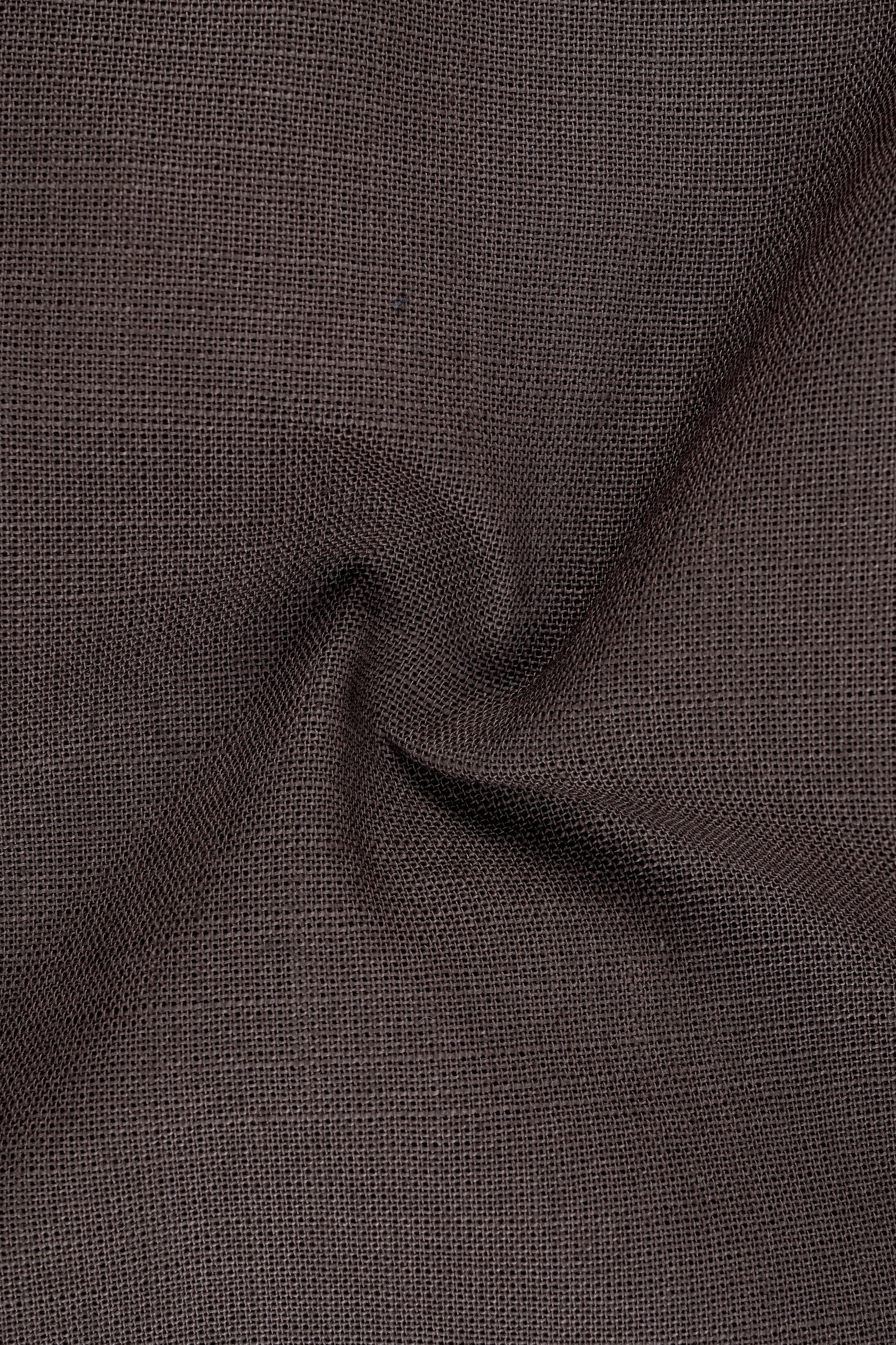 Terravo-Iridium Brown Luxurious Linen Single Breasted Sports Blazer