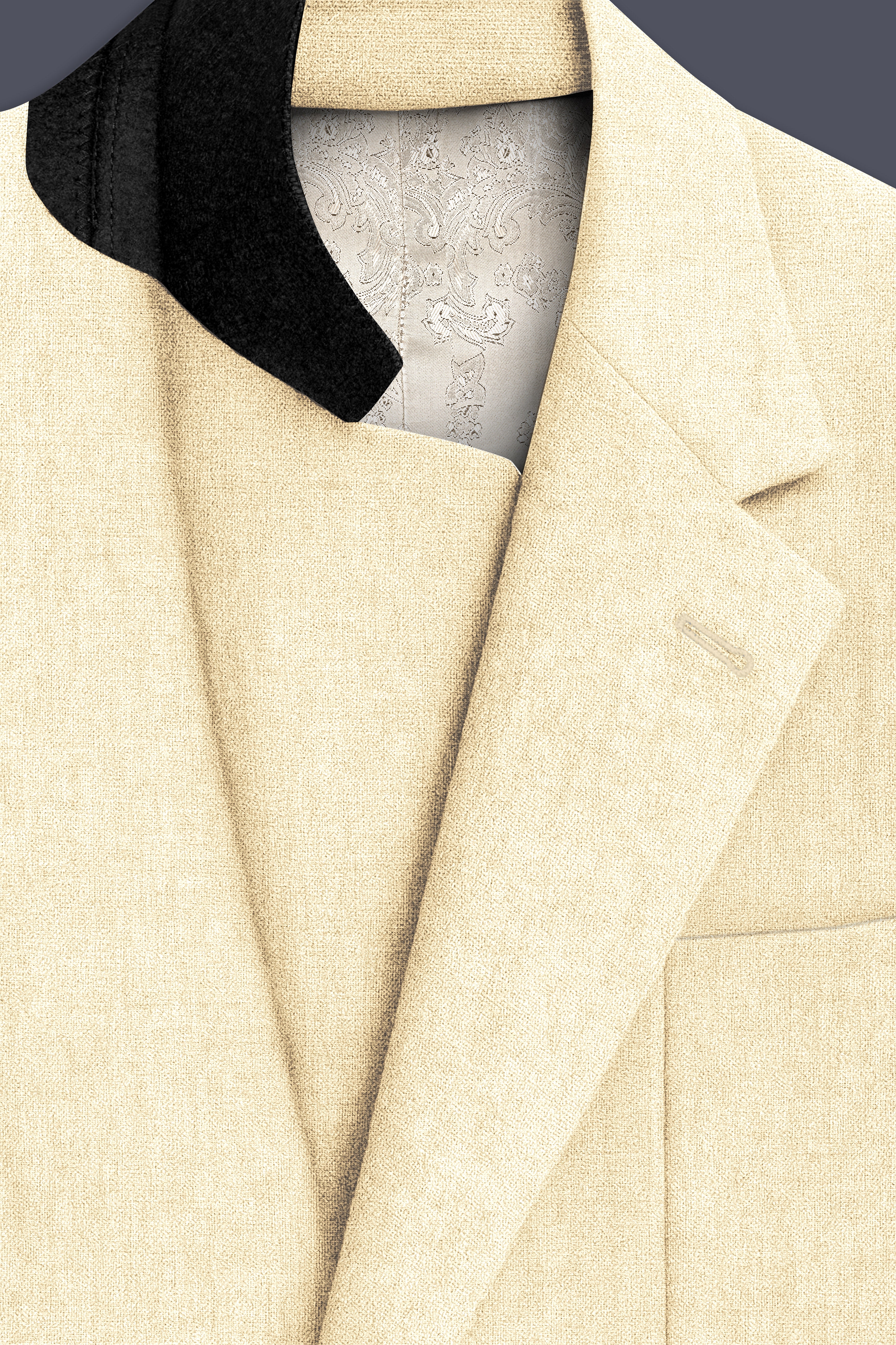 Crevano-Tequila Cream Luxurious Linen Single Breasted Sports Blazer