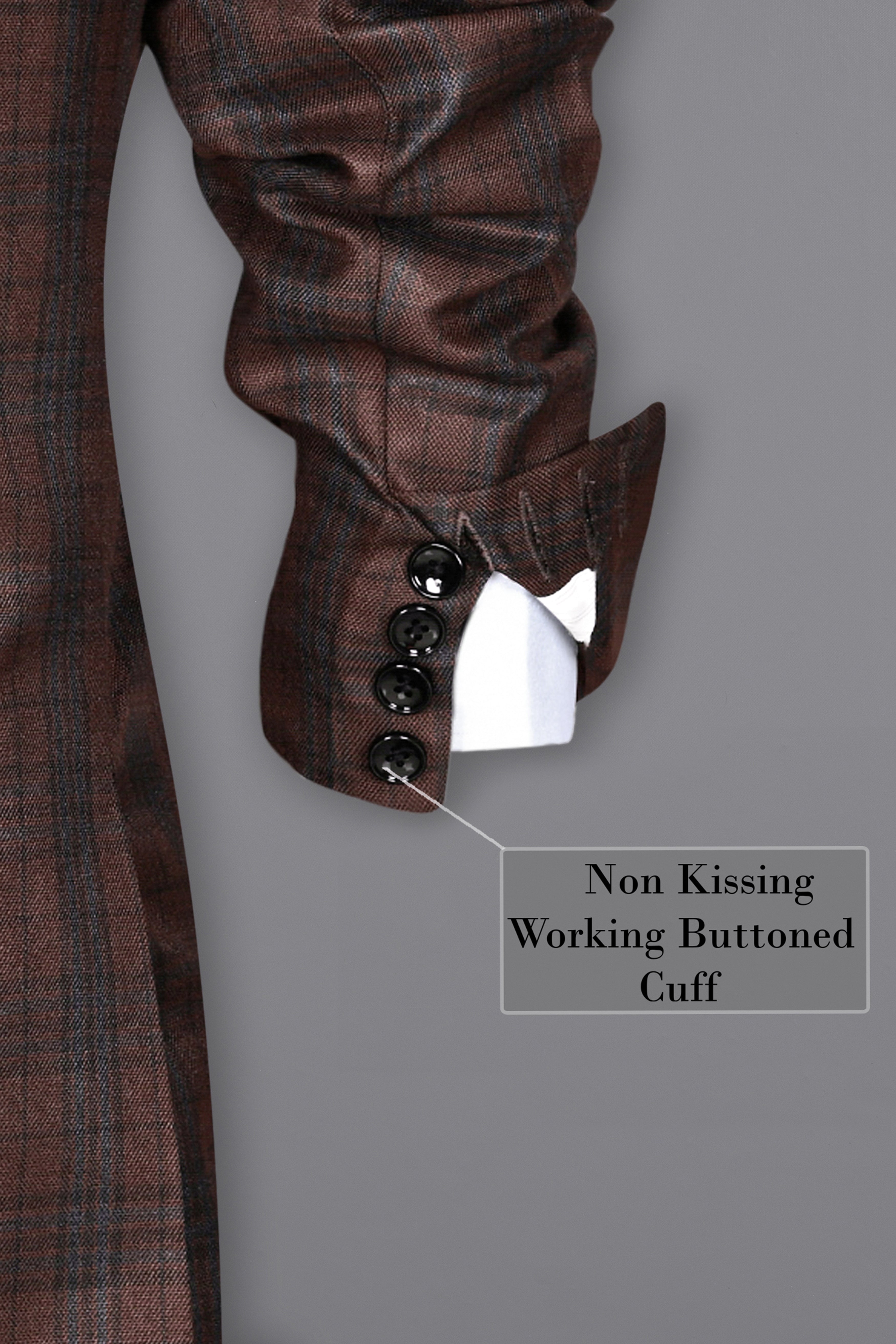 Gingerbread Plaid Wool blend Blazer