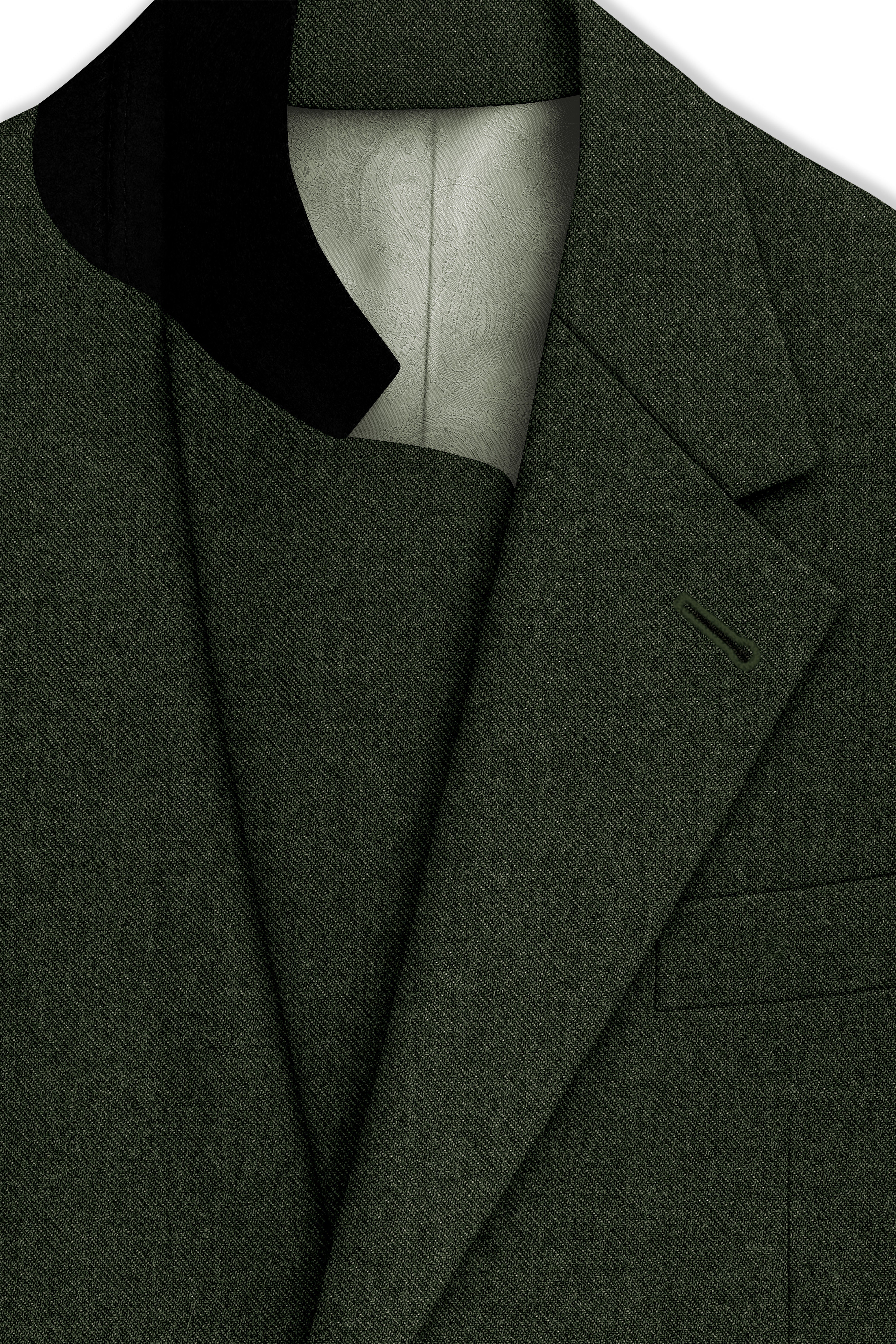 Olvoro-Rifle Green Textured Tweed Single Breasted Sports Blazer