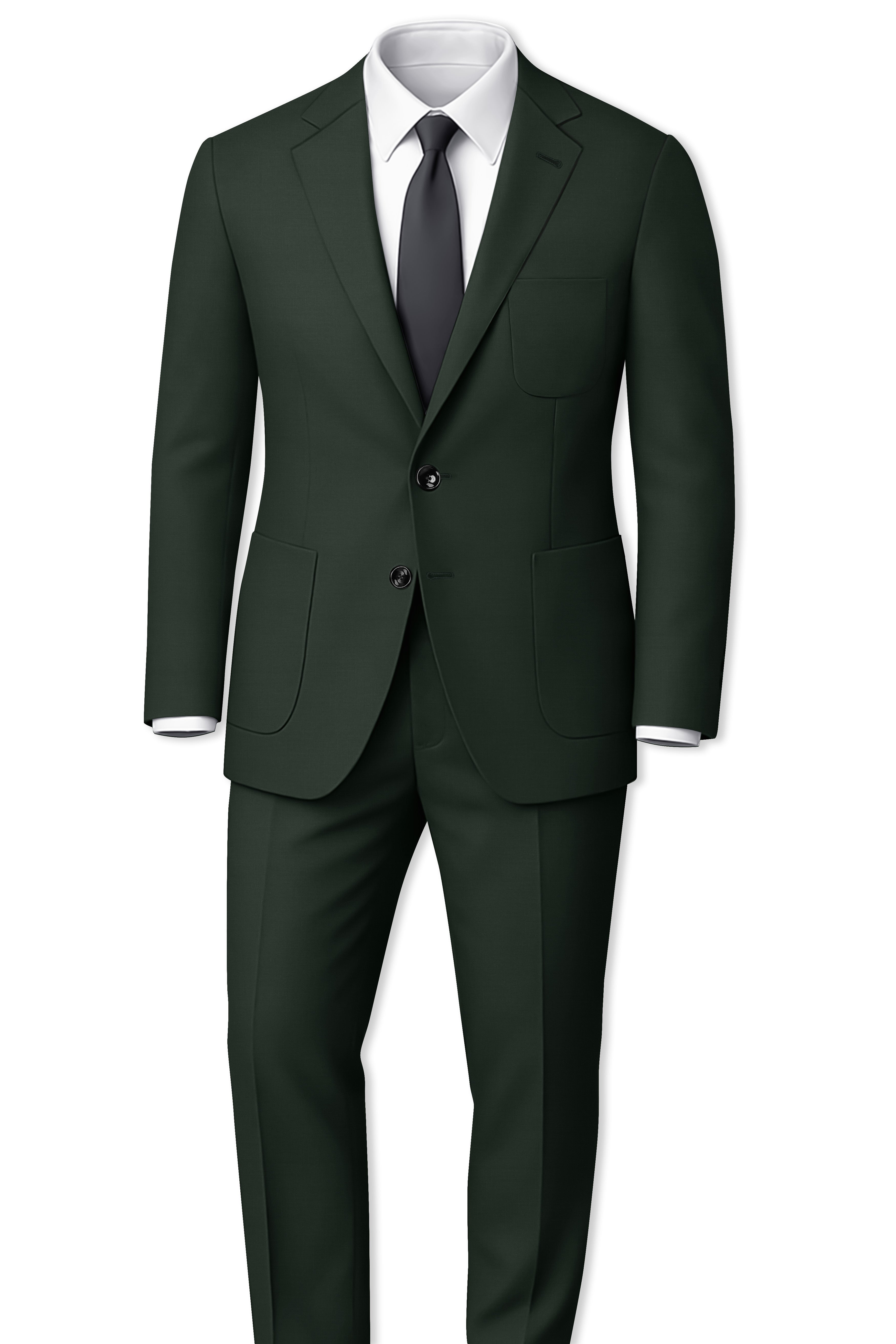 Virenza-Rangoon Green Solid Premium Cotton Single Breasted Sports Blazer