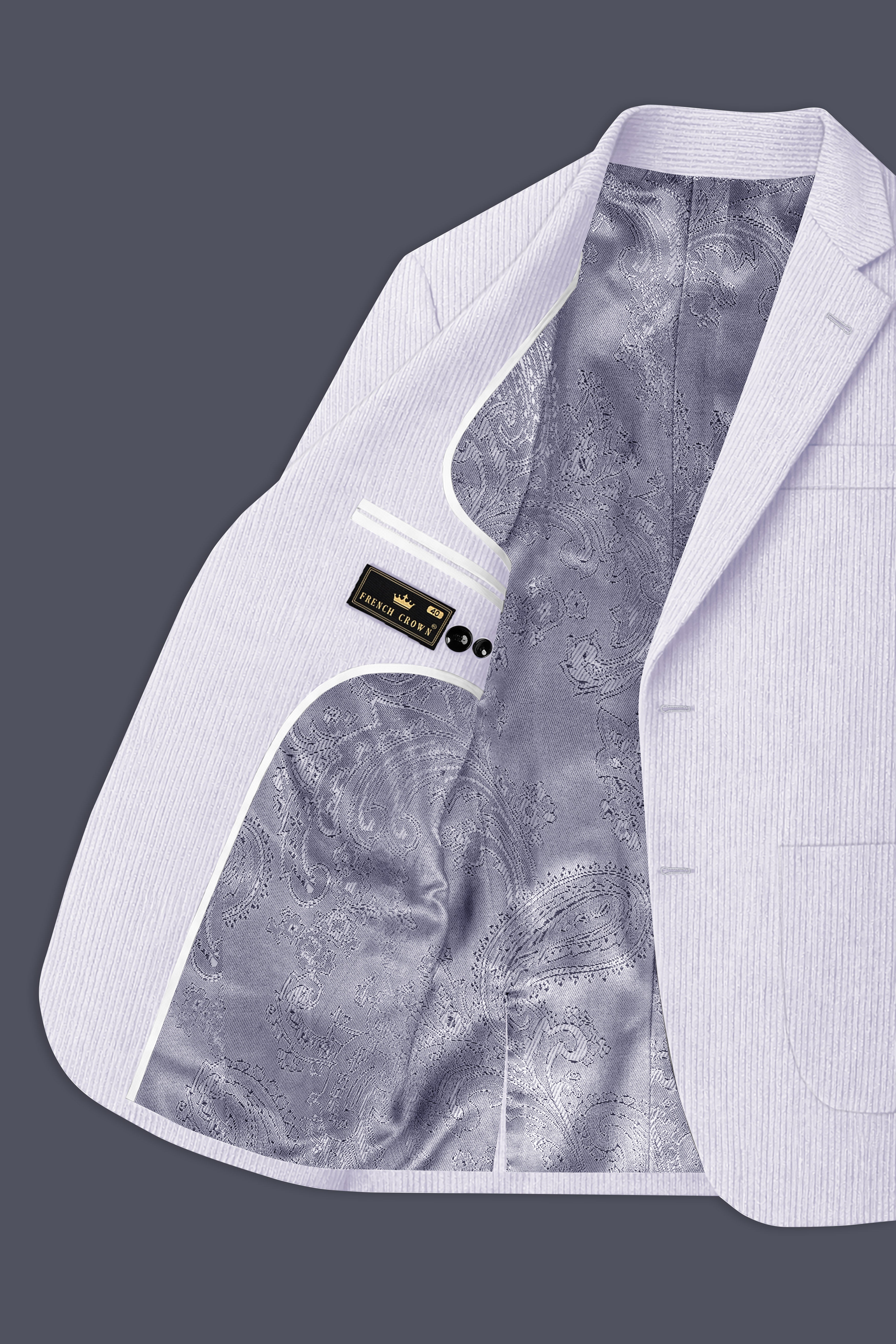 Auremerc-Mercury Gray Corduroy Premium Single Breasted Sports Blazer