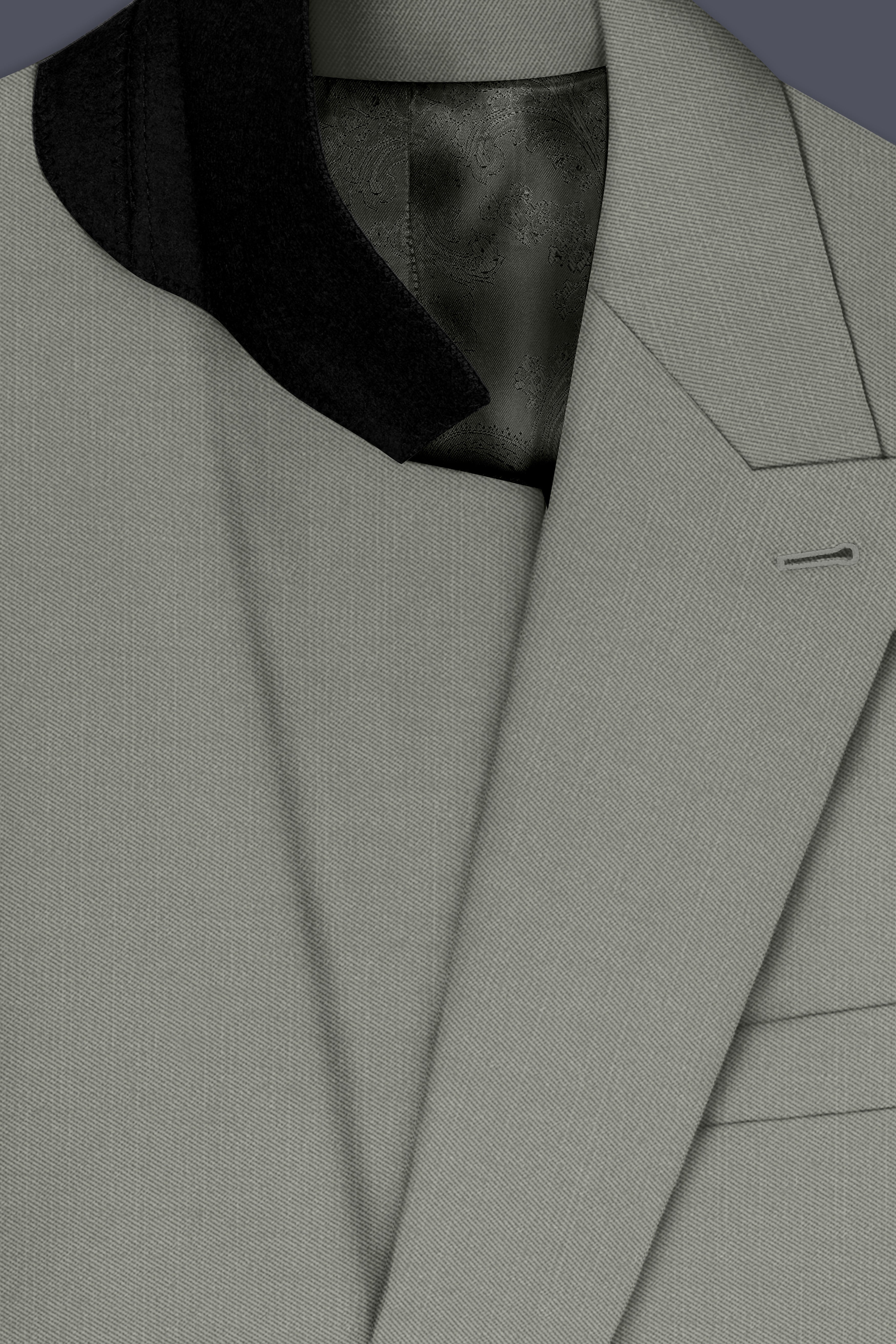 Verdure-Sage Green Wool Rich Double Breasted Slight Stretch Blazers