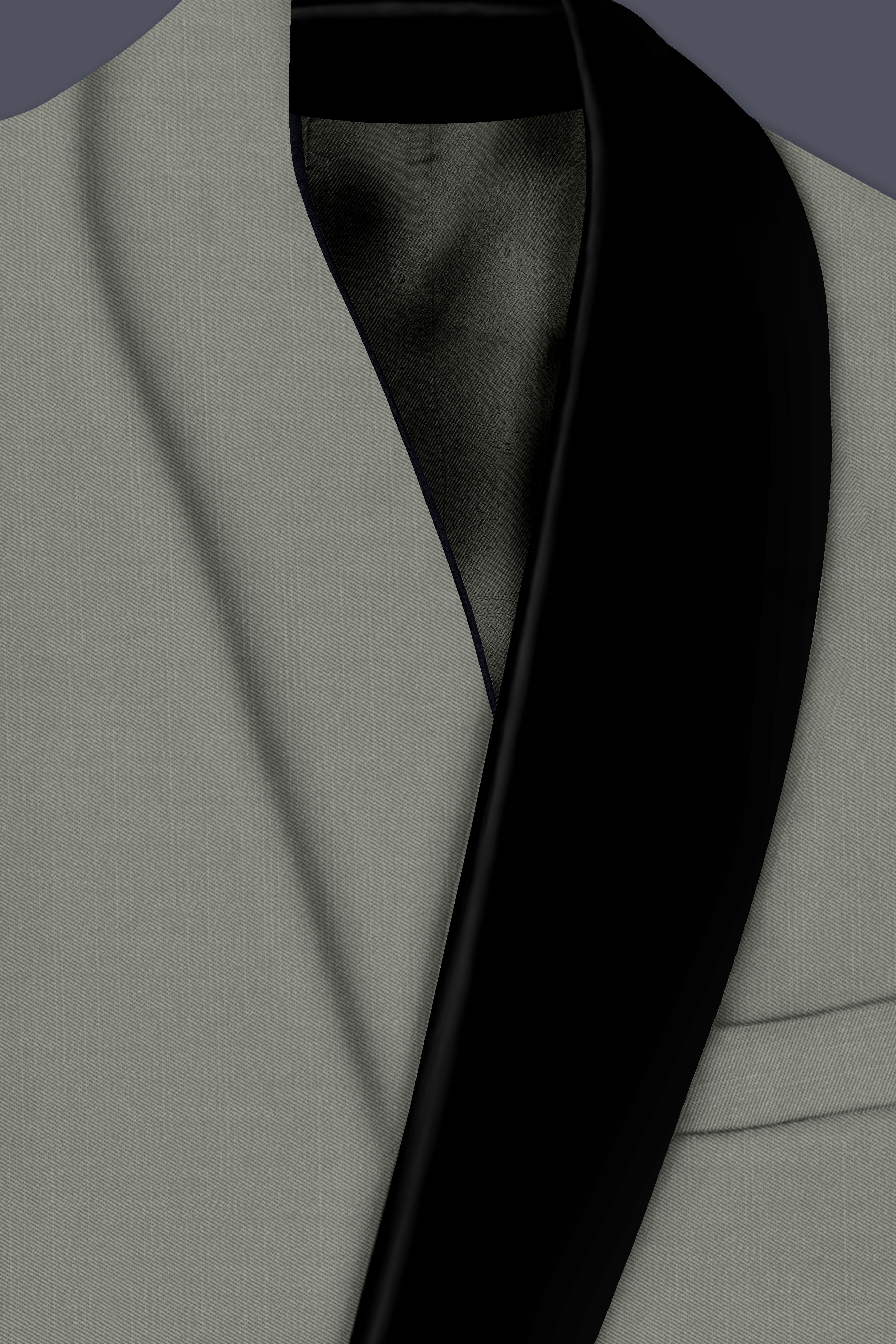 Verdure-Sage Green Wool Rich Tuxedo Slight Stretch Blazers