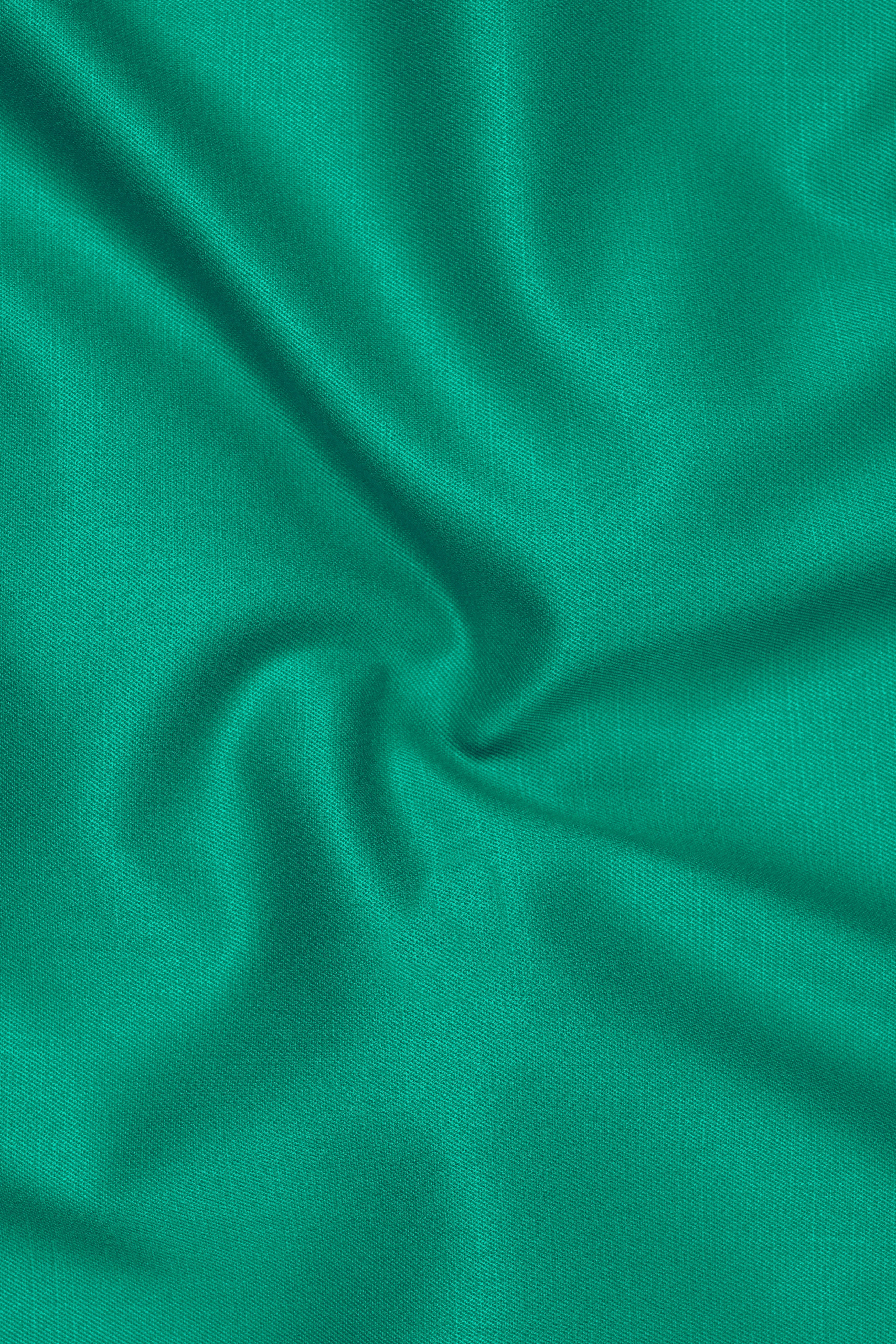 Emerald-Tropical Green Wool Rich Slight Stretch Single Breasted Blazer