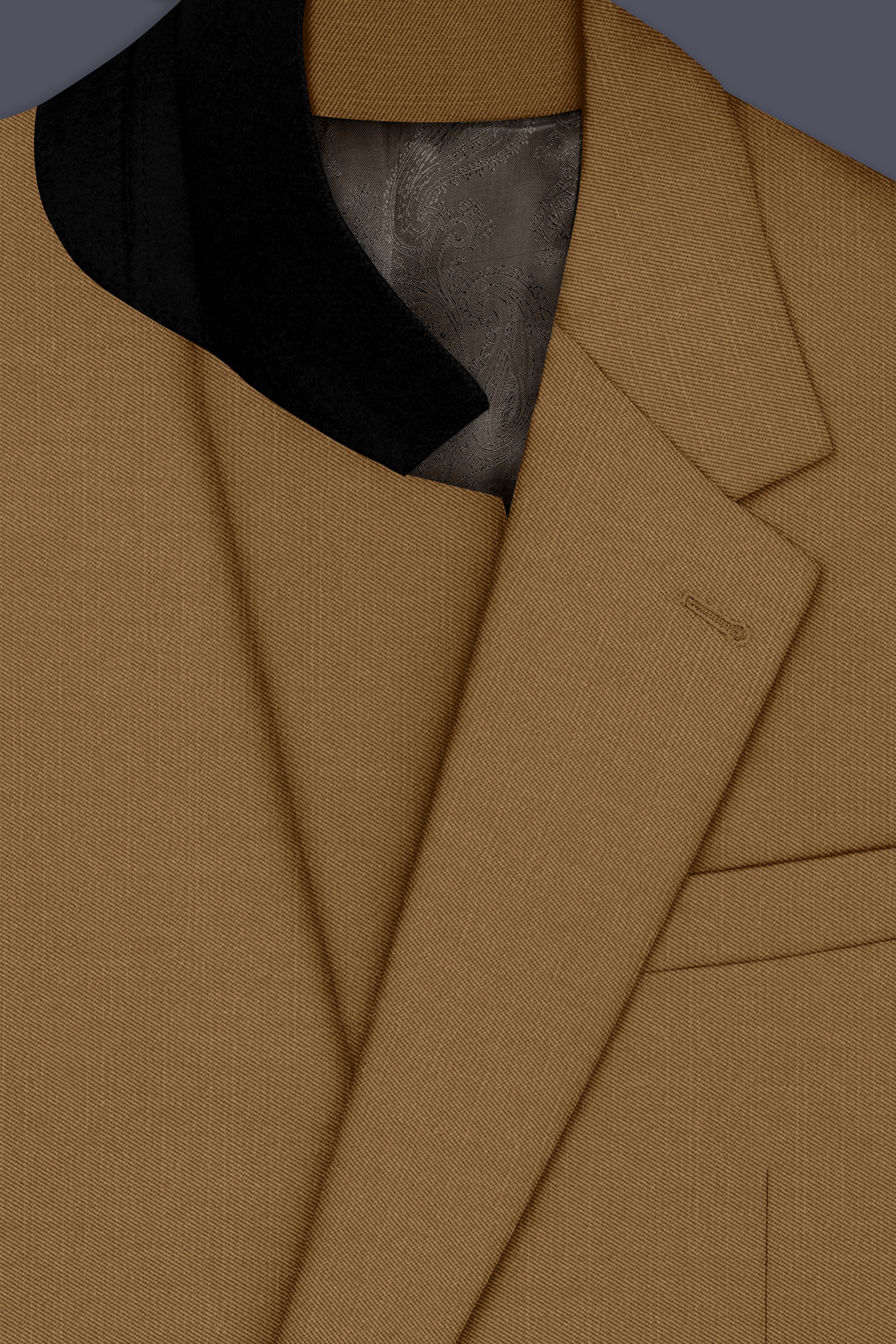 Sapphire-Potters Brown Wool Rich Slight Stretch Single Breasted Blazer