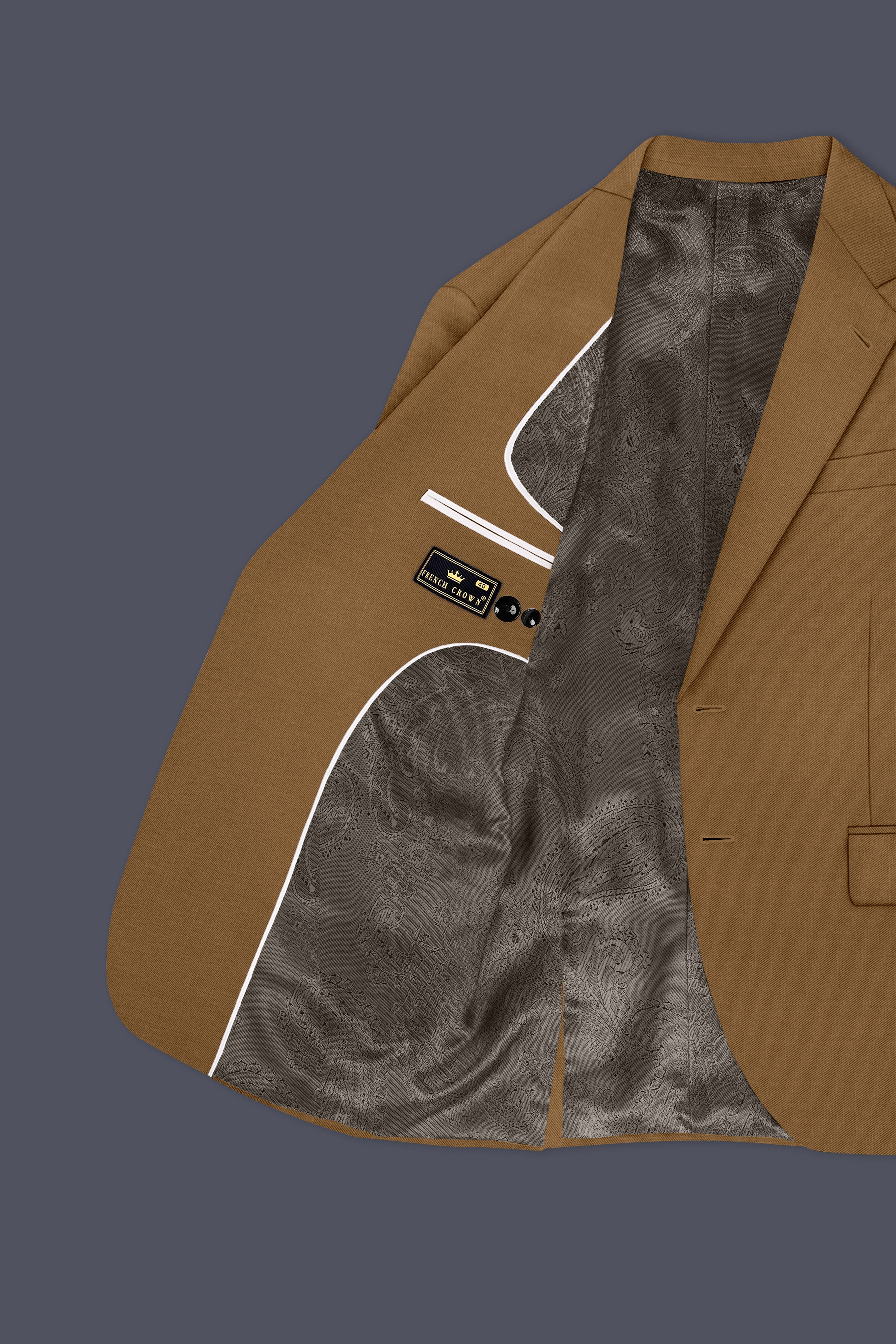 Sapphire-Potters Brown Wool Rich Slight Stretch Single Breasted Blazer