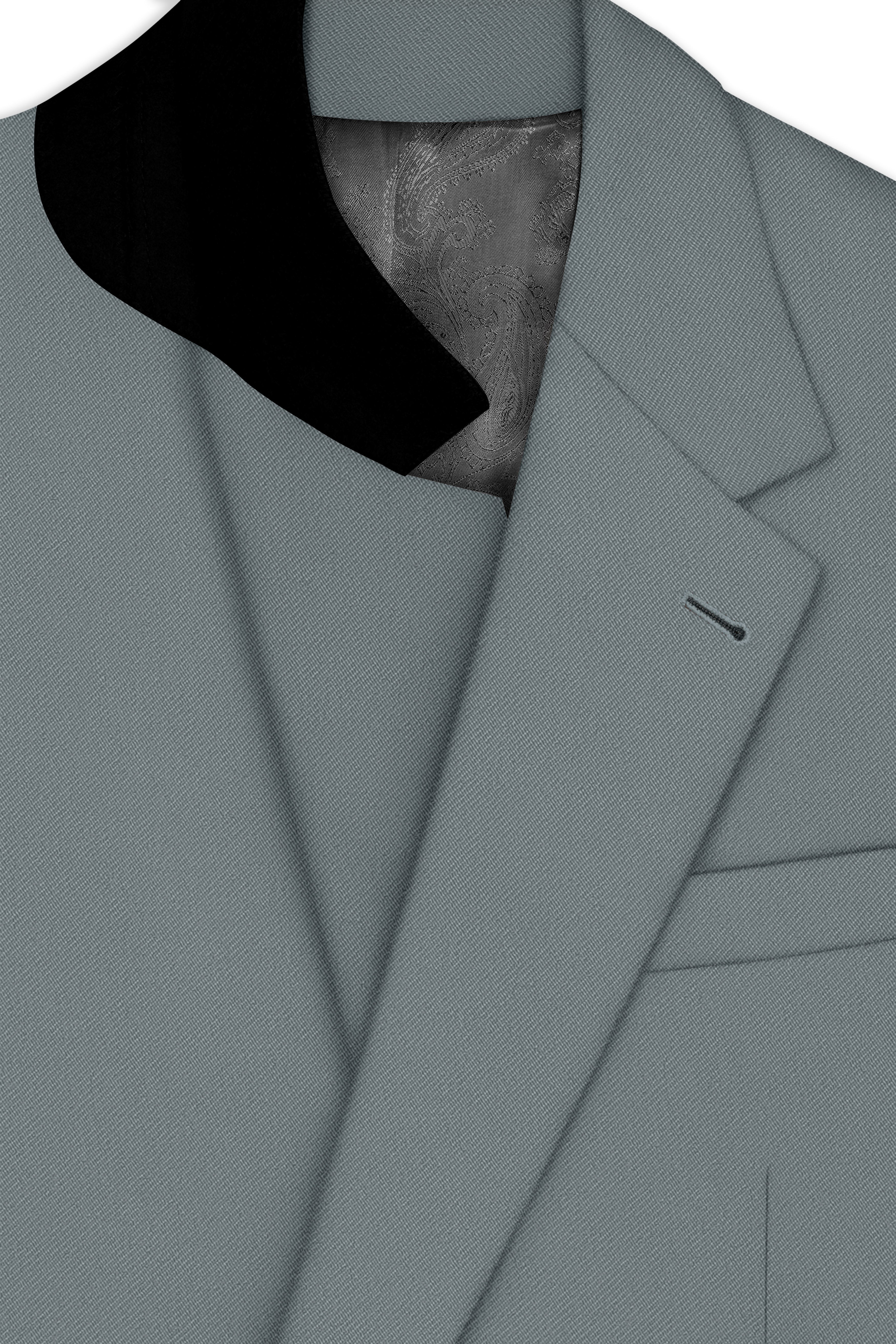 Flexaro-Korean Abbey gray 4-Way Stretch Wrinkle-Free Wool Rich Single Breasted Blazer