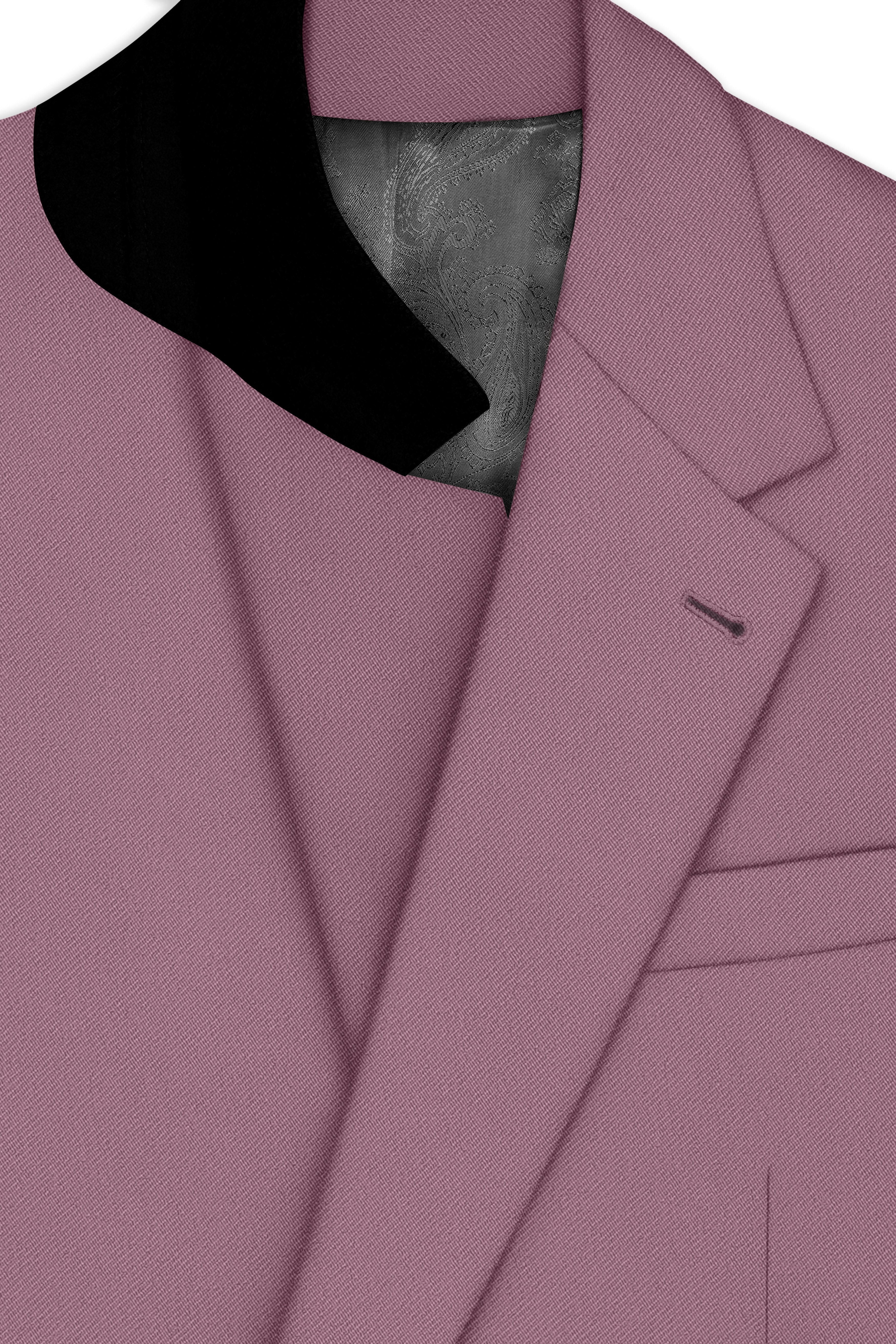 Rouge-Korean Opium Pink 4-Way Stretch Wrinkle-Free Wool Rich Single Breasted Blazer
