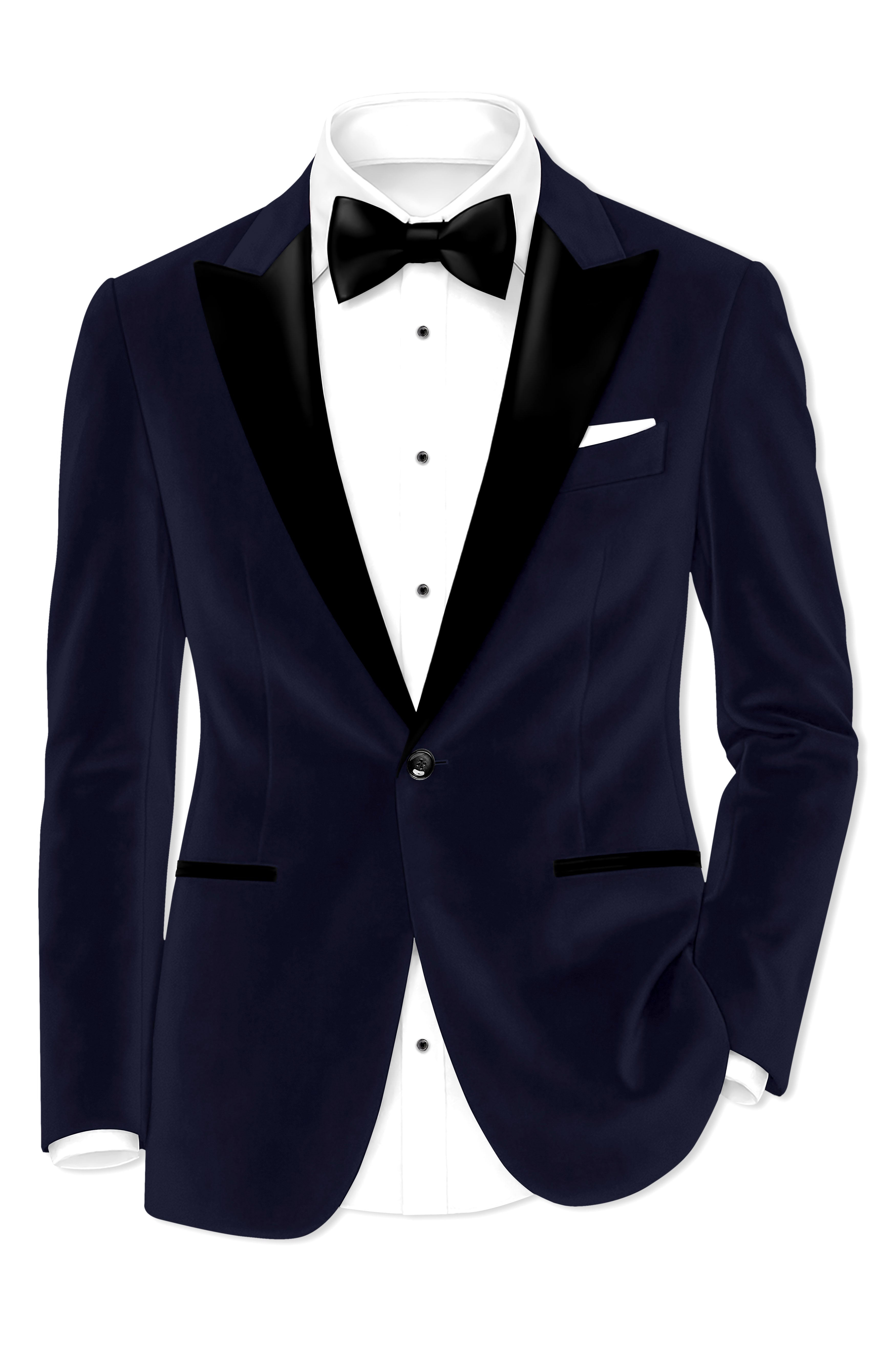 Torvian-Vulcan Purple Velvet Peak Lapel Tuxedo Blazer