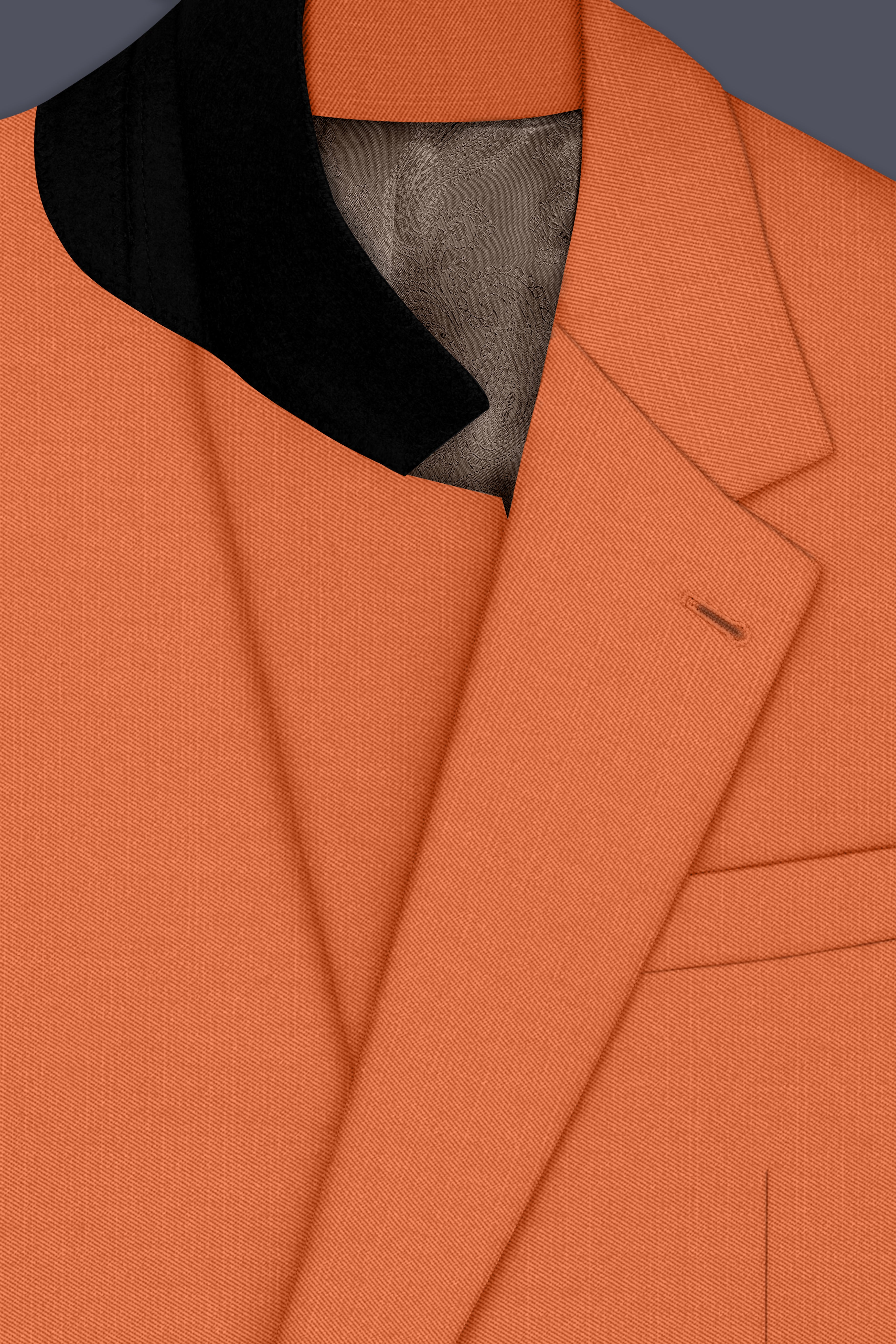 Prestige-Tuscany Orange Wool Rich Slight Stretch Single Breasted Blazer