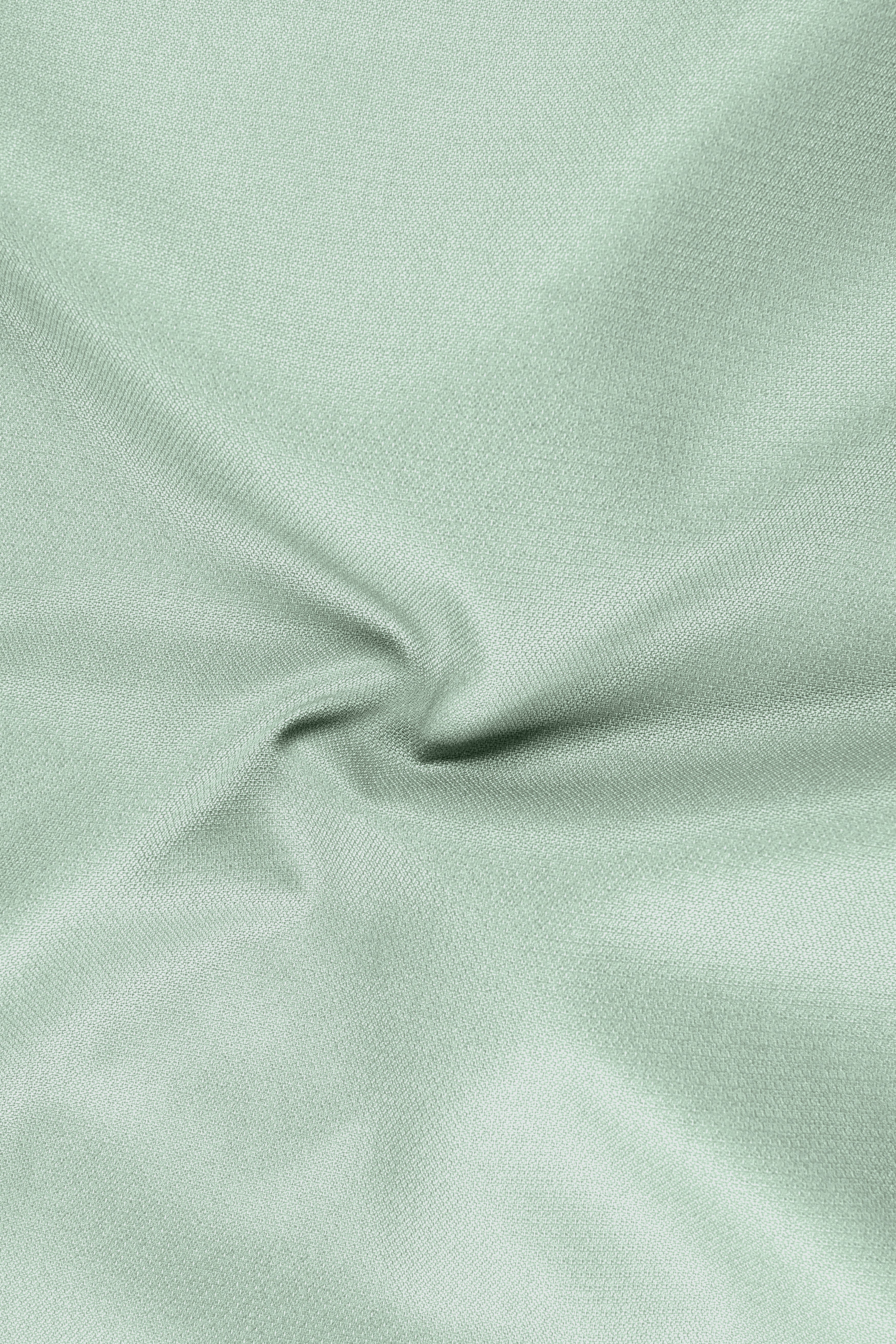 Sylvan-Cascade Green Diamond Textured Wool Rich Slight Stretch Double Breasted Blazer