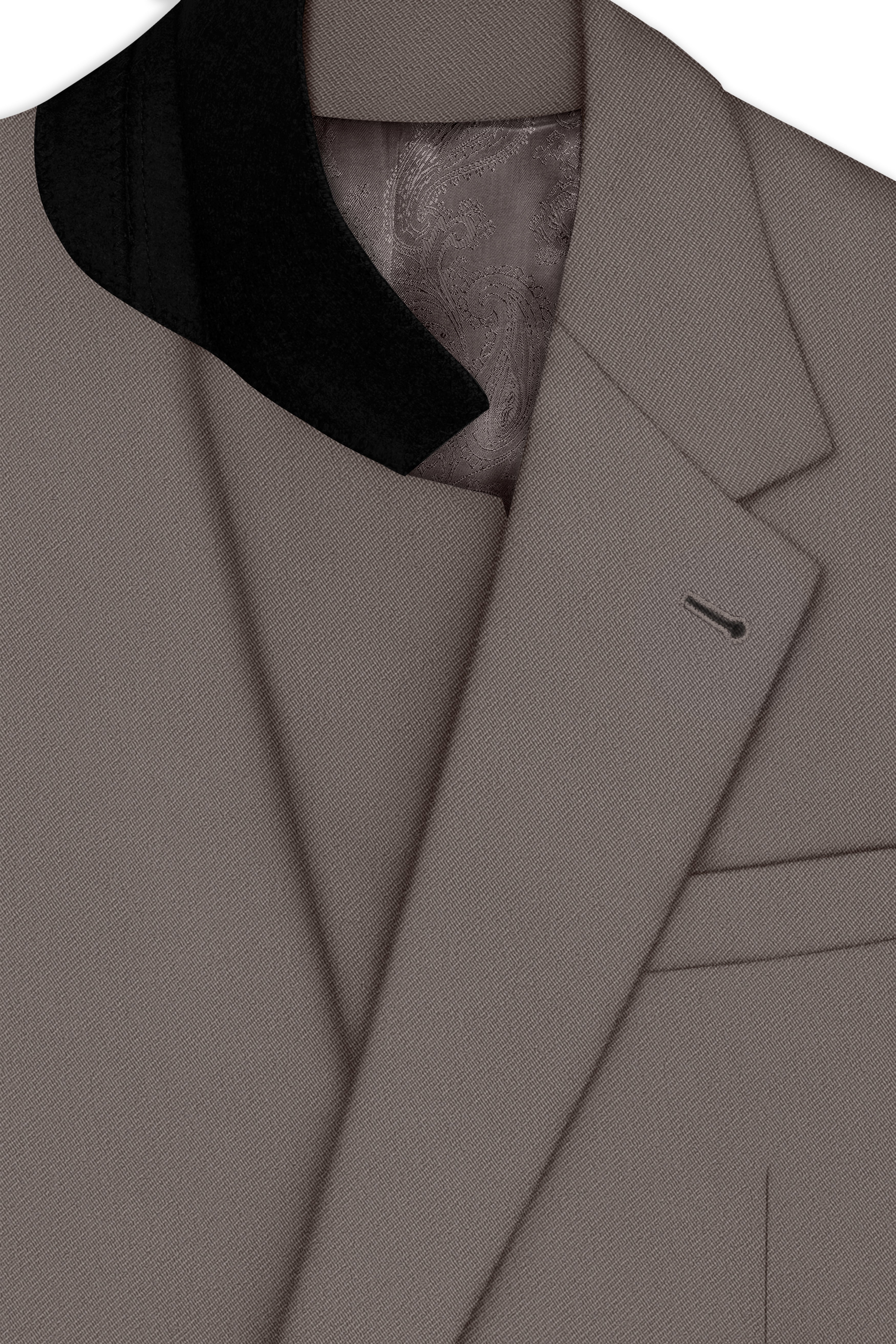 Monarch-Korean Flint Brown 4-Way Stretch Wrinkle-Free Wool Rich Single Breasted Blazer