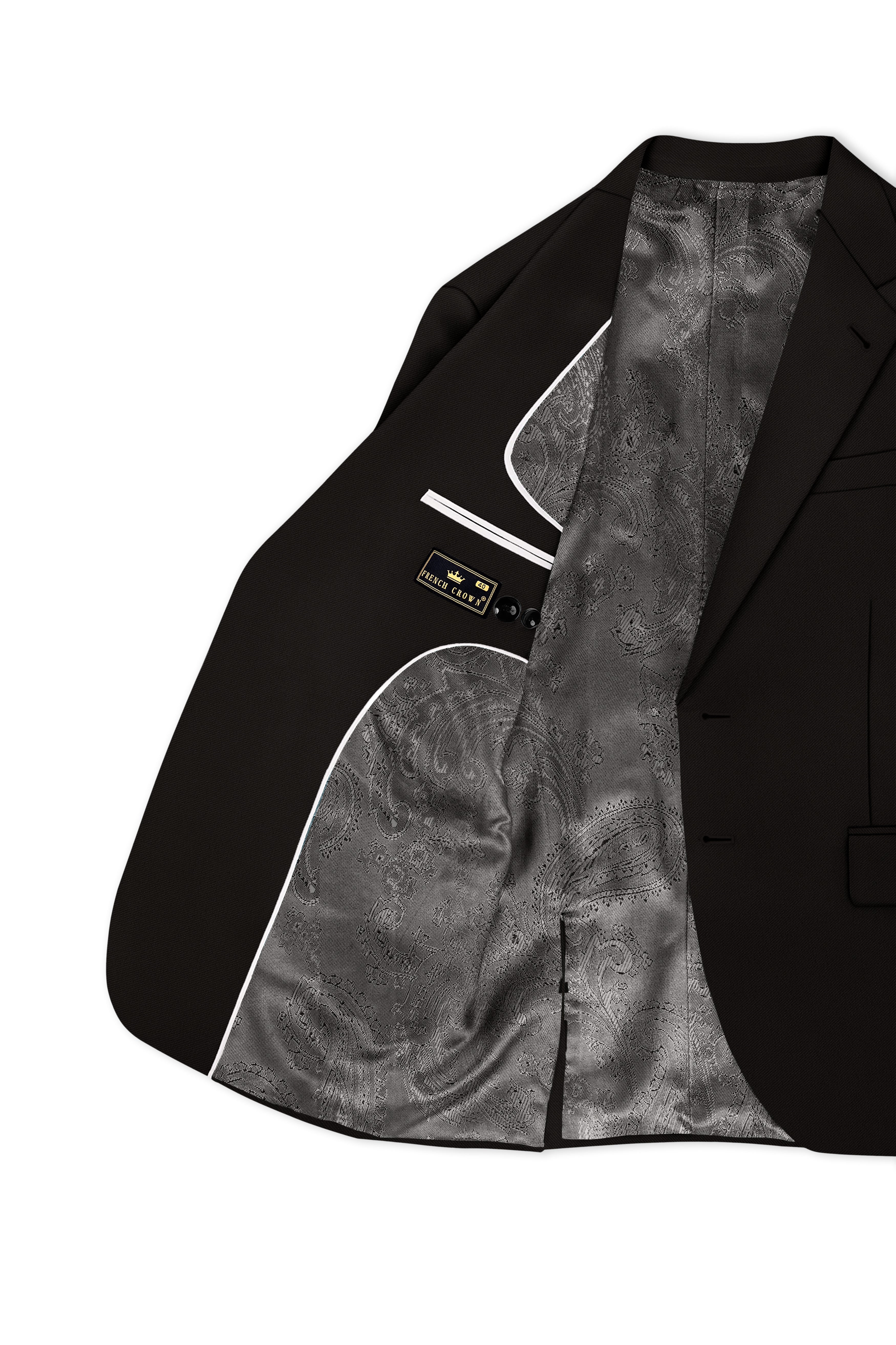 Bronze-Korean Zeus Brown 4-Way Stretch Wrinkle-Free Wool Rich Single Breasted Blazer