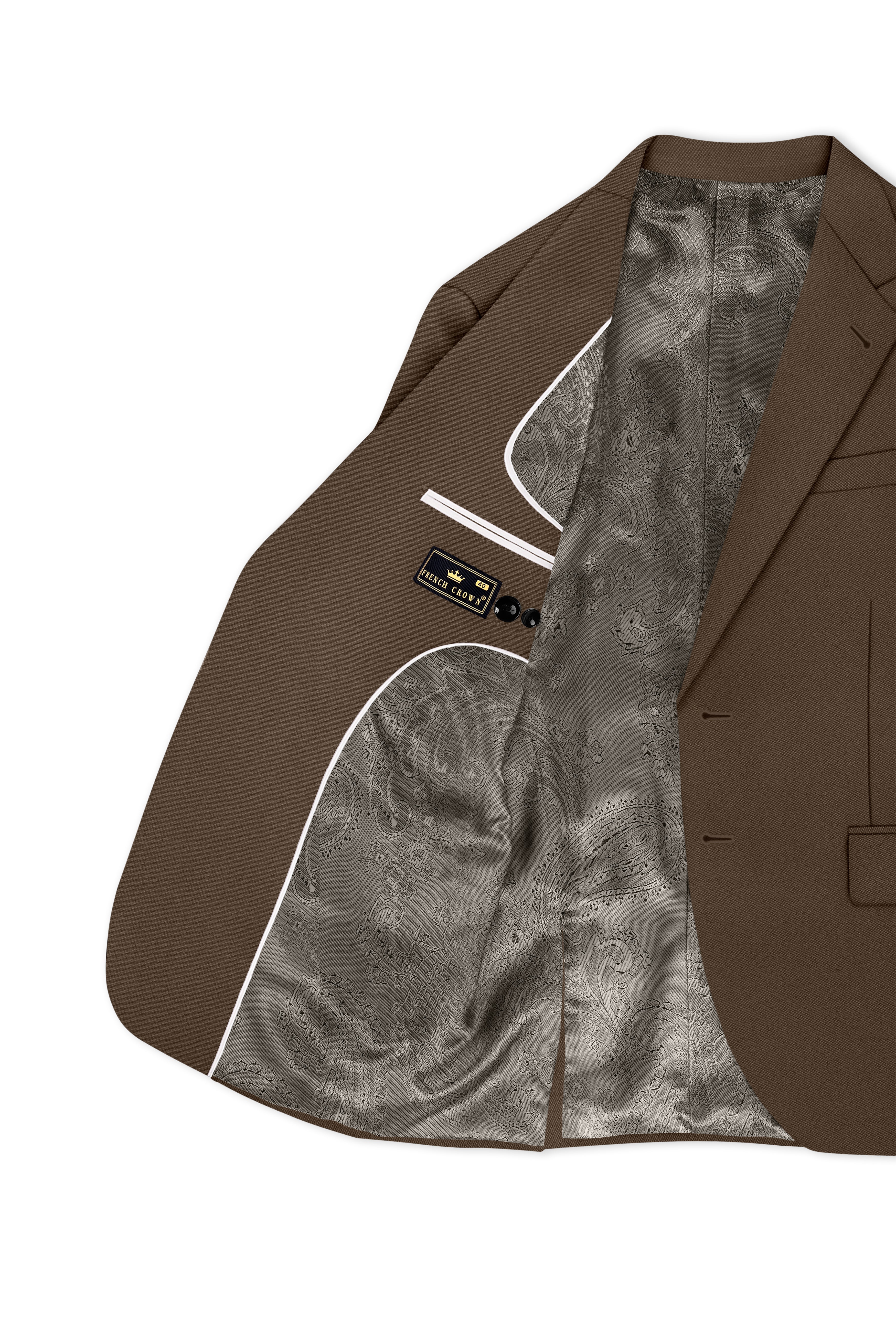 Prestige-Lisbon Brown Wool Rich Slight Stretch Single Breasted Blazer