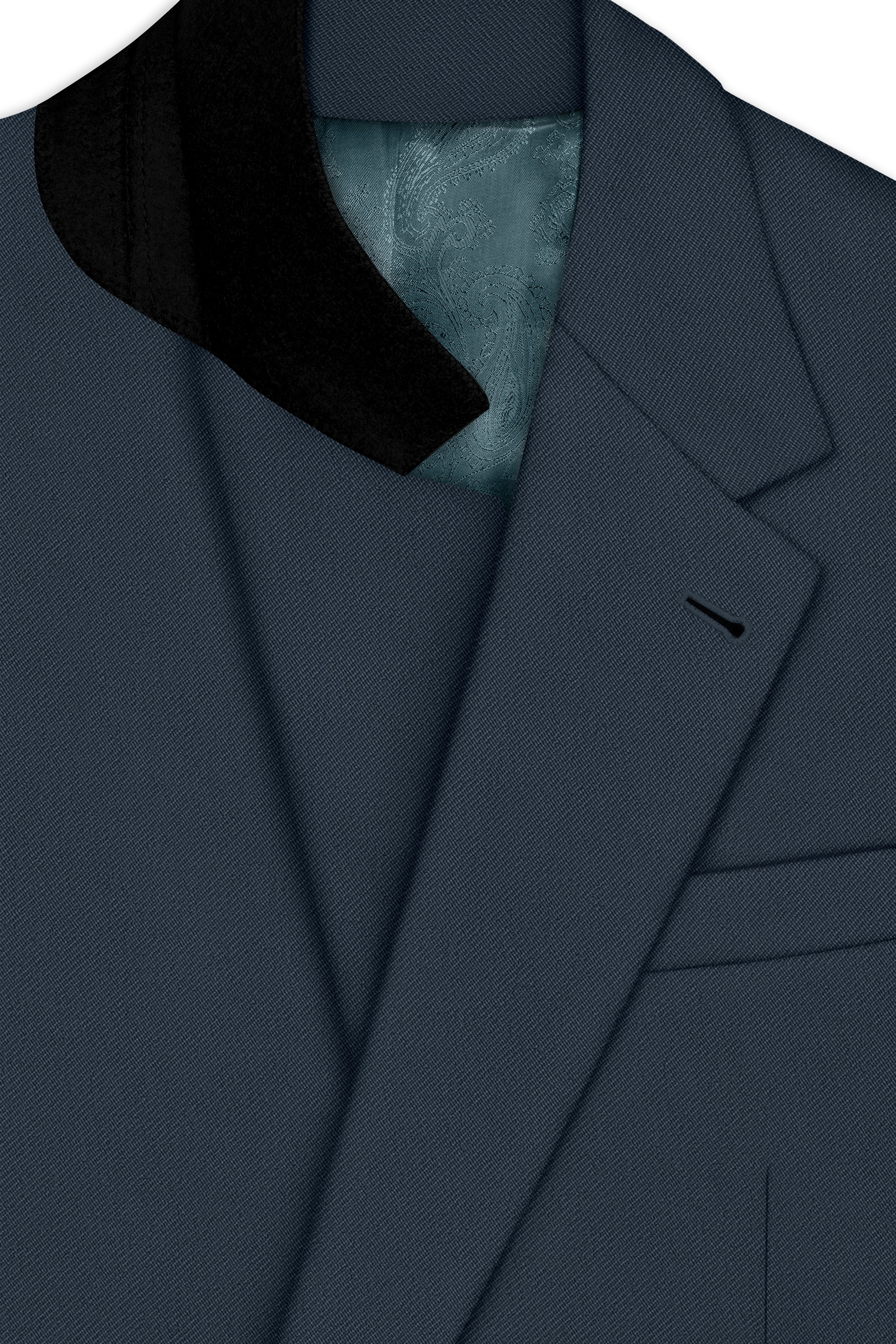 Titan-Shark Gray Wool Rich Slight Stretch Single Breasted Blazer