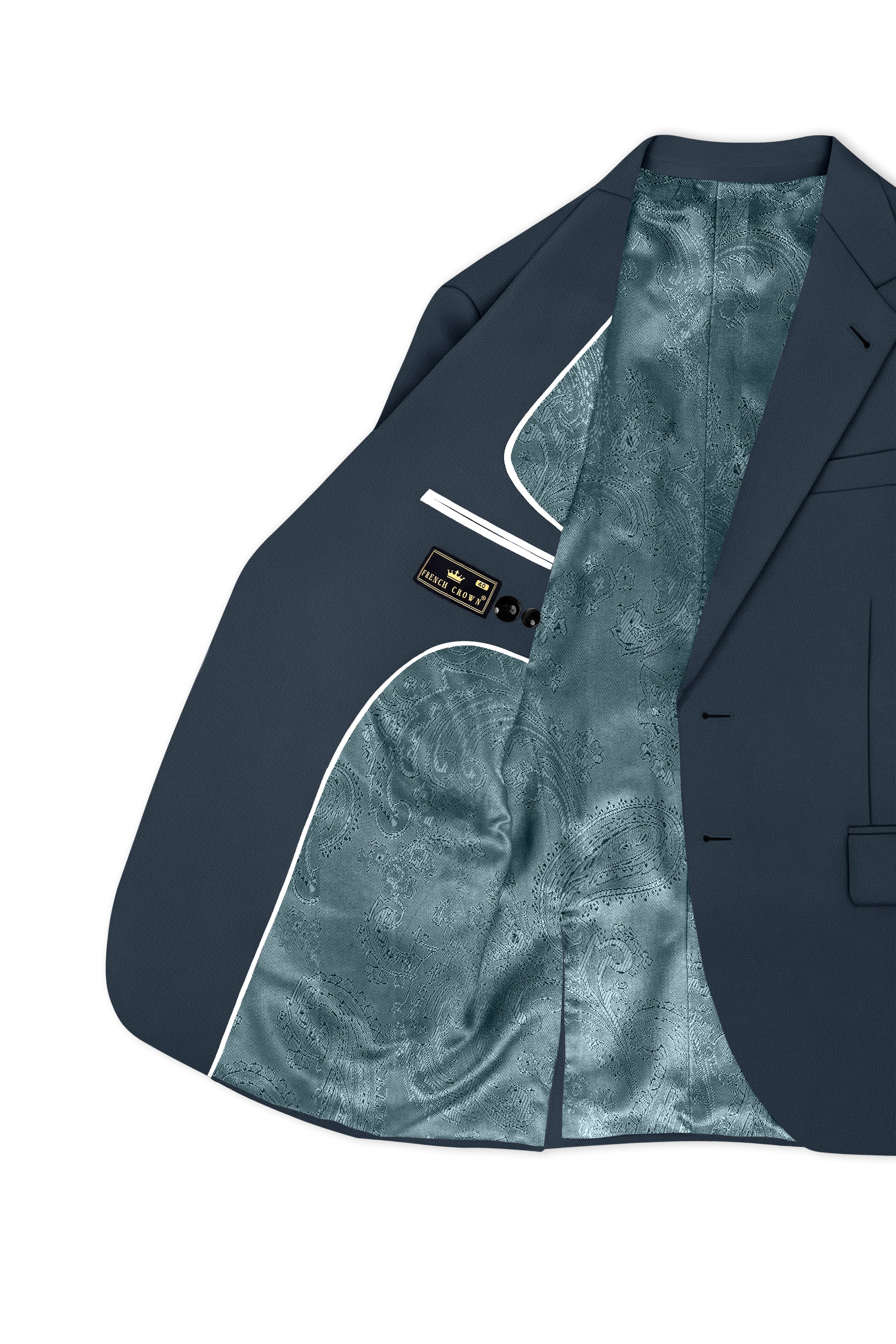 Titan-Shark Gray Wool Rich Slight Stretch Single Breasted Blazer
