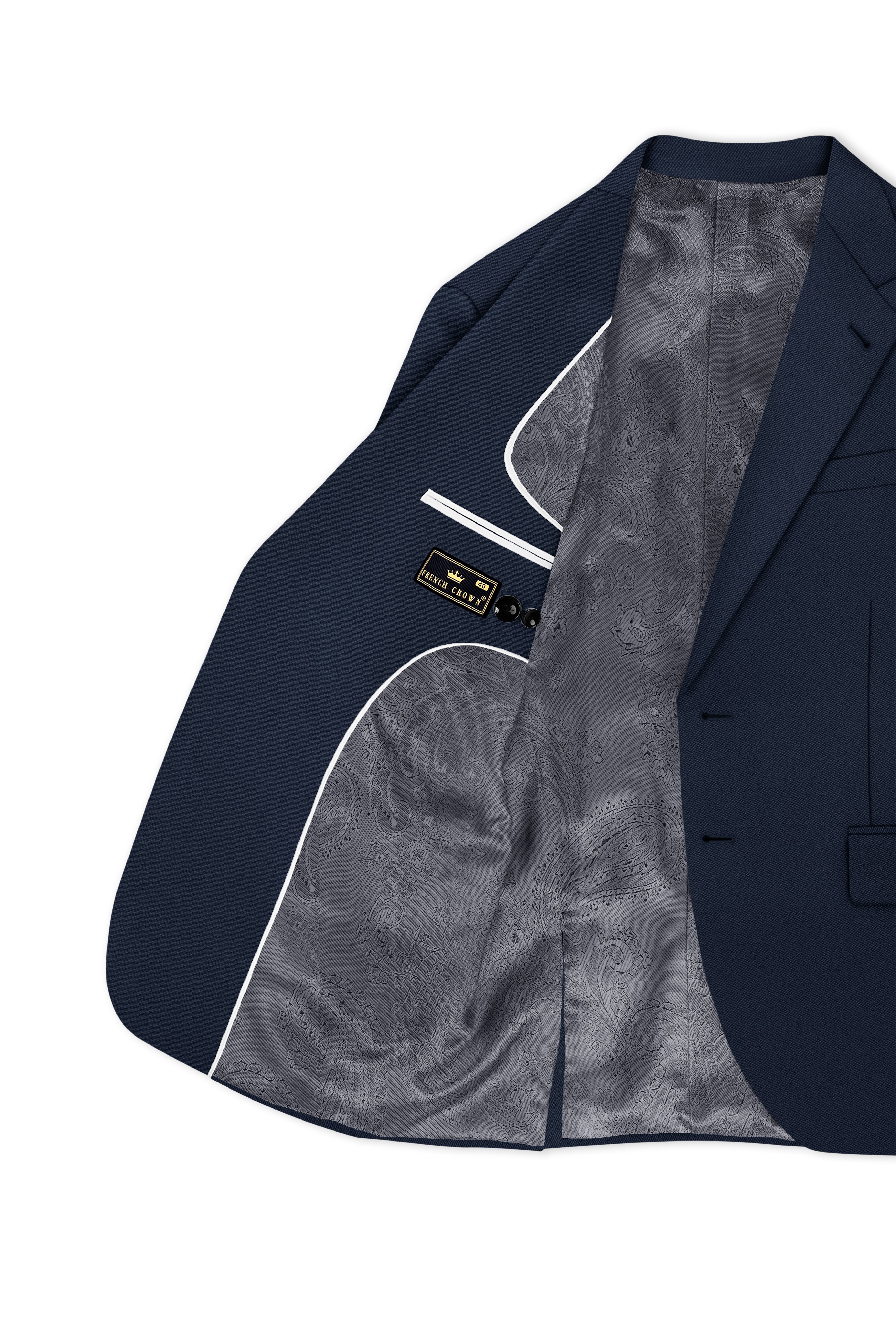 Nautis-Baltic Blue Wool Rich Slight Stretch Single Breasted Blazer