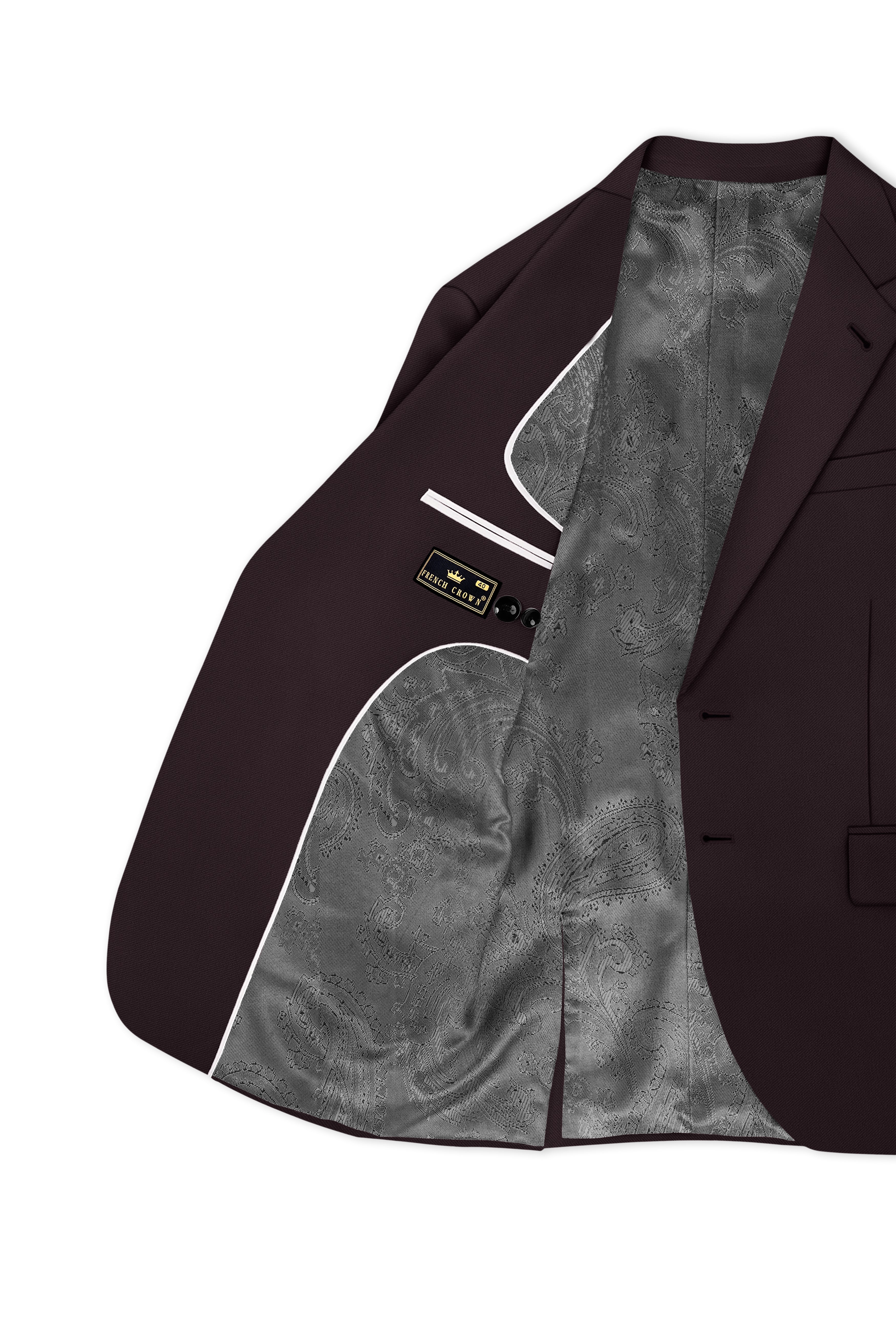 Bristol-Eclipse Brown Wool Rich Slight Stretch Single Breasted Blazer
