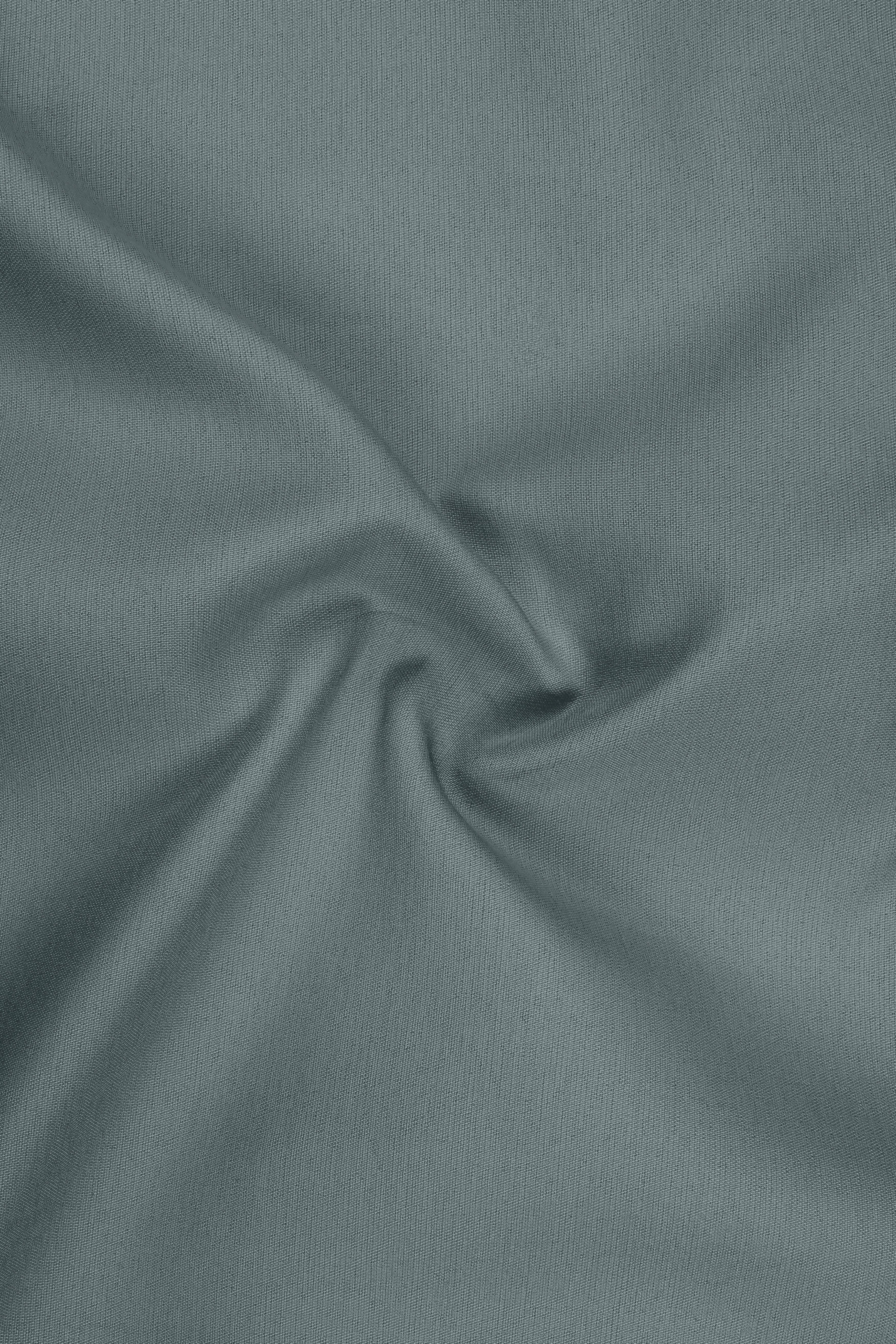 Verdant-Raven Green Wool Rich Slight Stretch Double Breasted Blazer