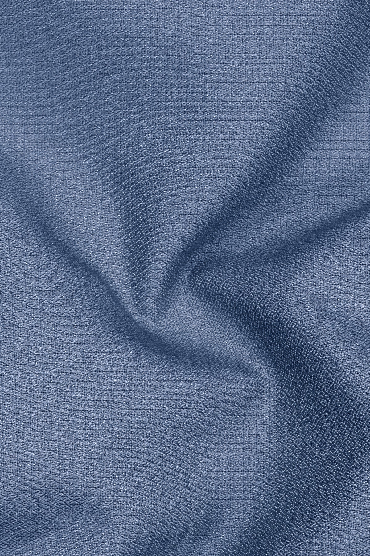 Sapphire-Raven Blue Diamond Textured Wool Rich Slight Stretch Double Breasted Blazer