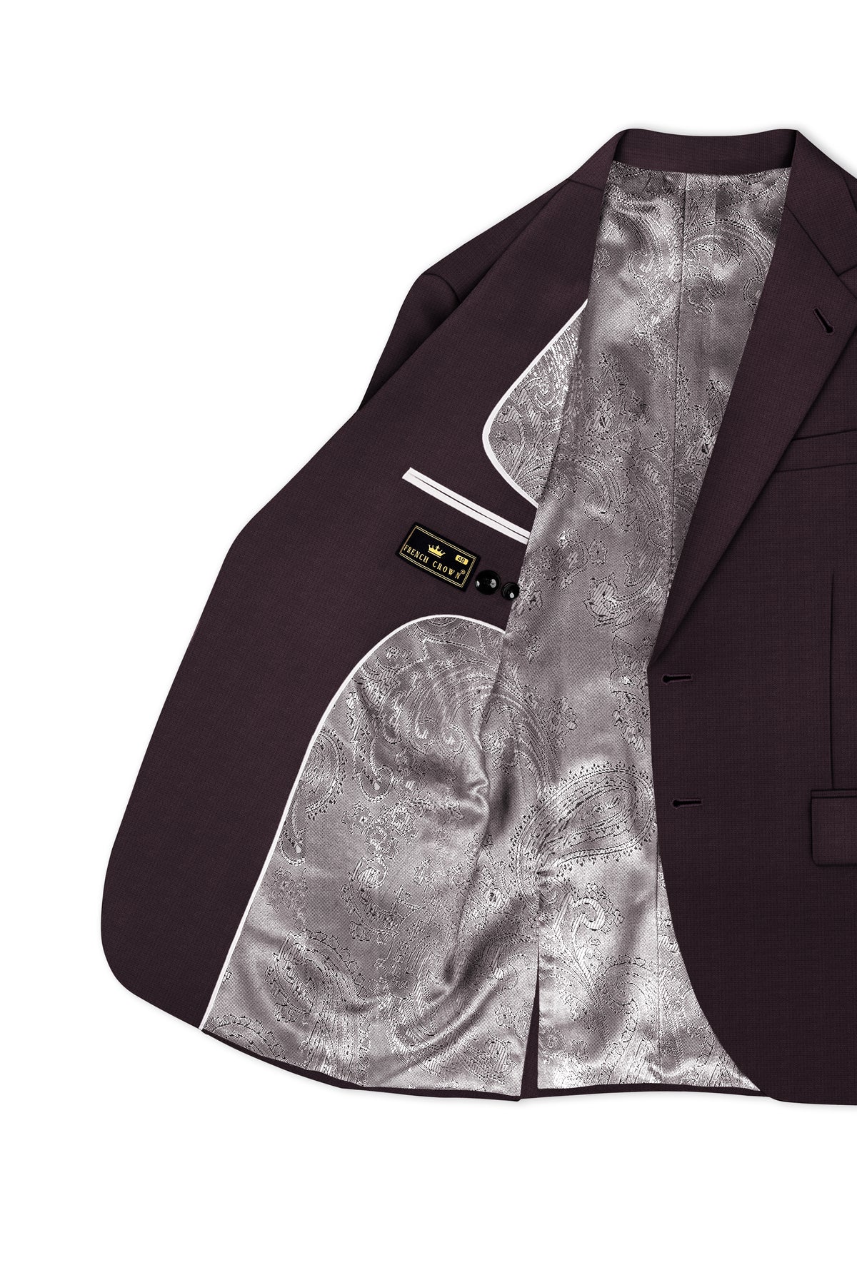 Velaris-Thunder Purple Diamond Textured Wool Rich Slight Stretch Single Breasted Blazer