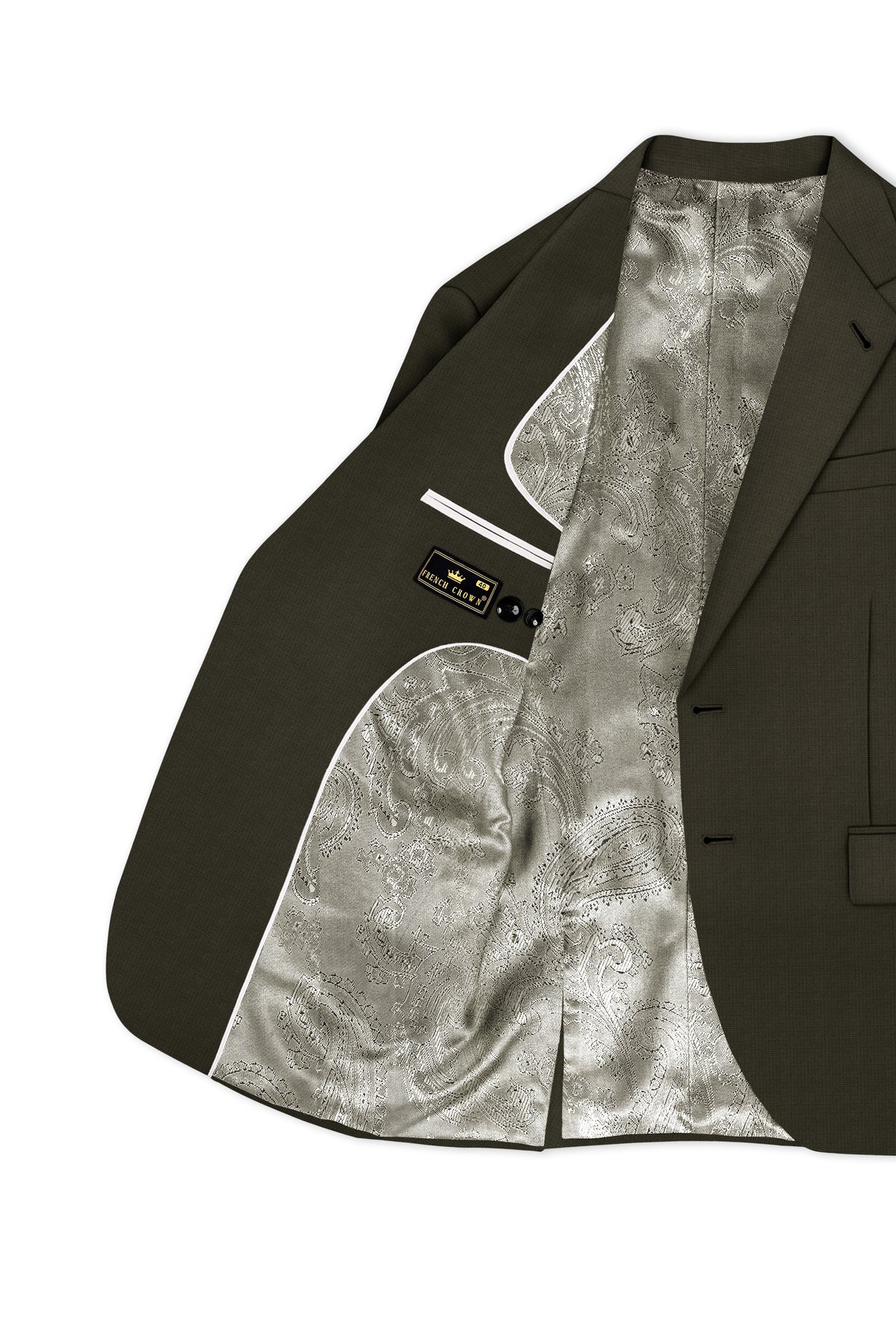 Prestige-Zeus Green Diamond Textured Wool Rich Slight Stretch Single Breasted Blazer